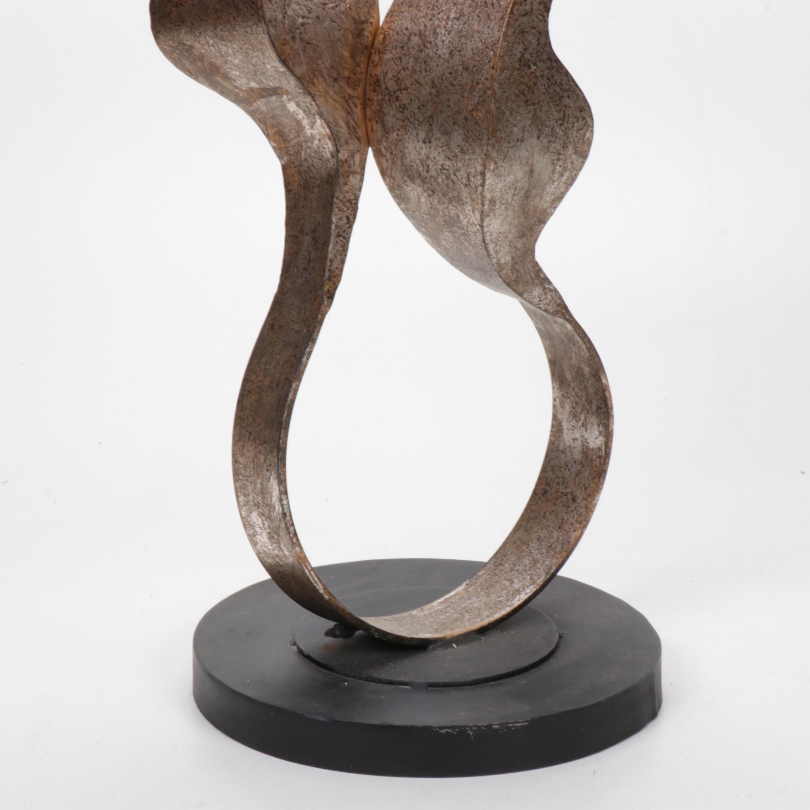 Metal Entwined Dancers Sculpture