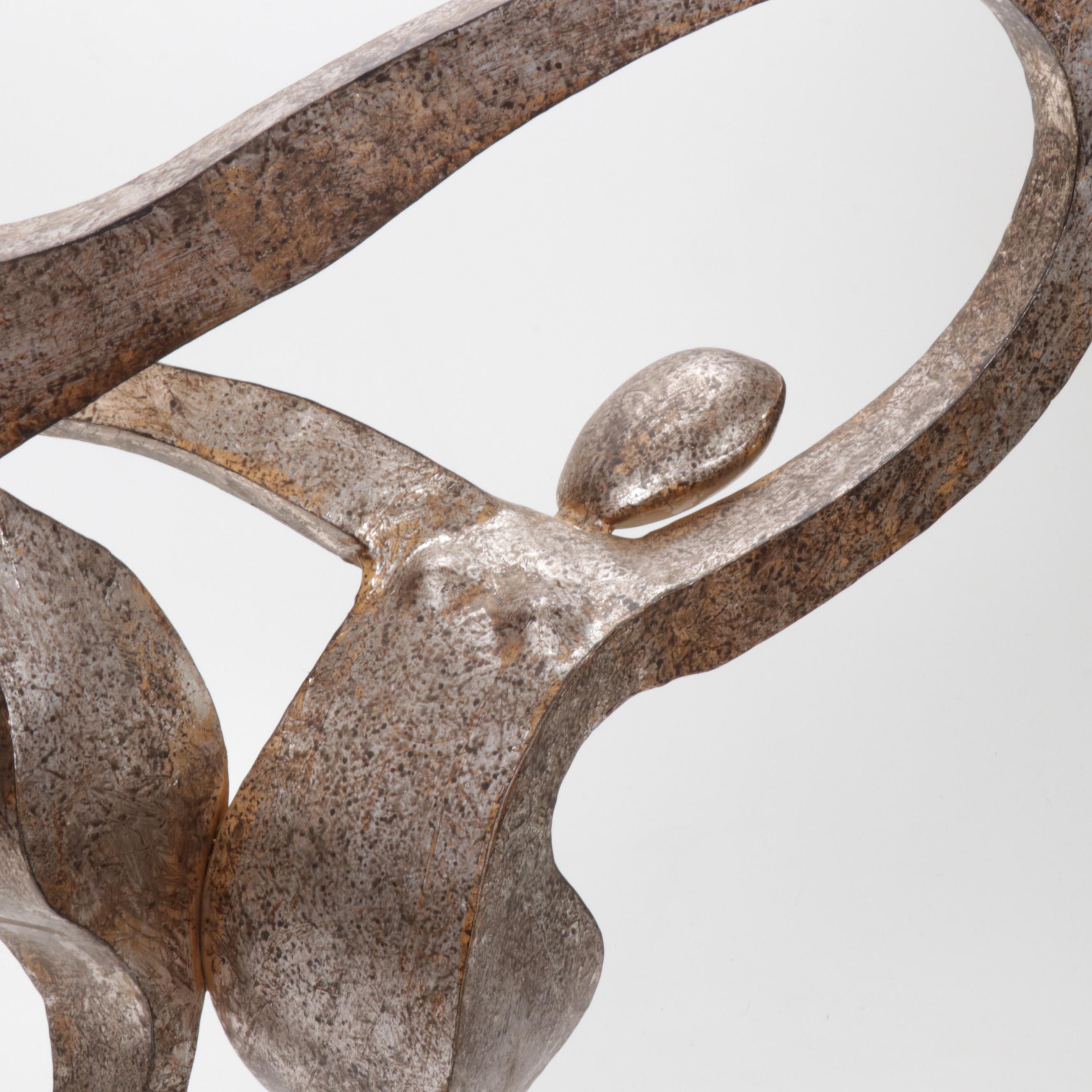 Metal Entwined Dancers Sculpture