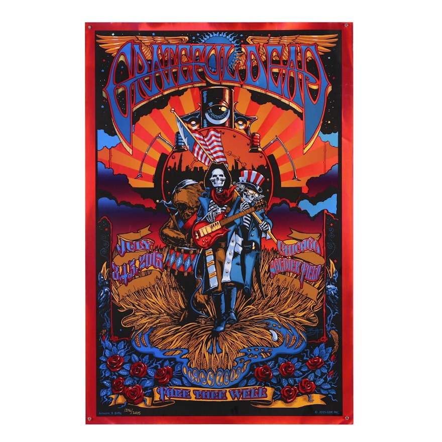 Richard Biffle Serigraph Poster "Grateful Dead, Fare Thee Well", 2015