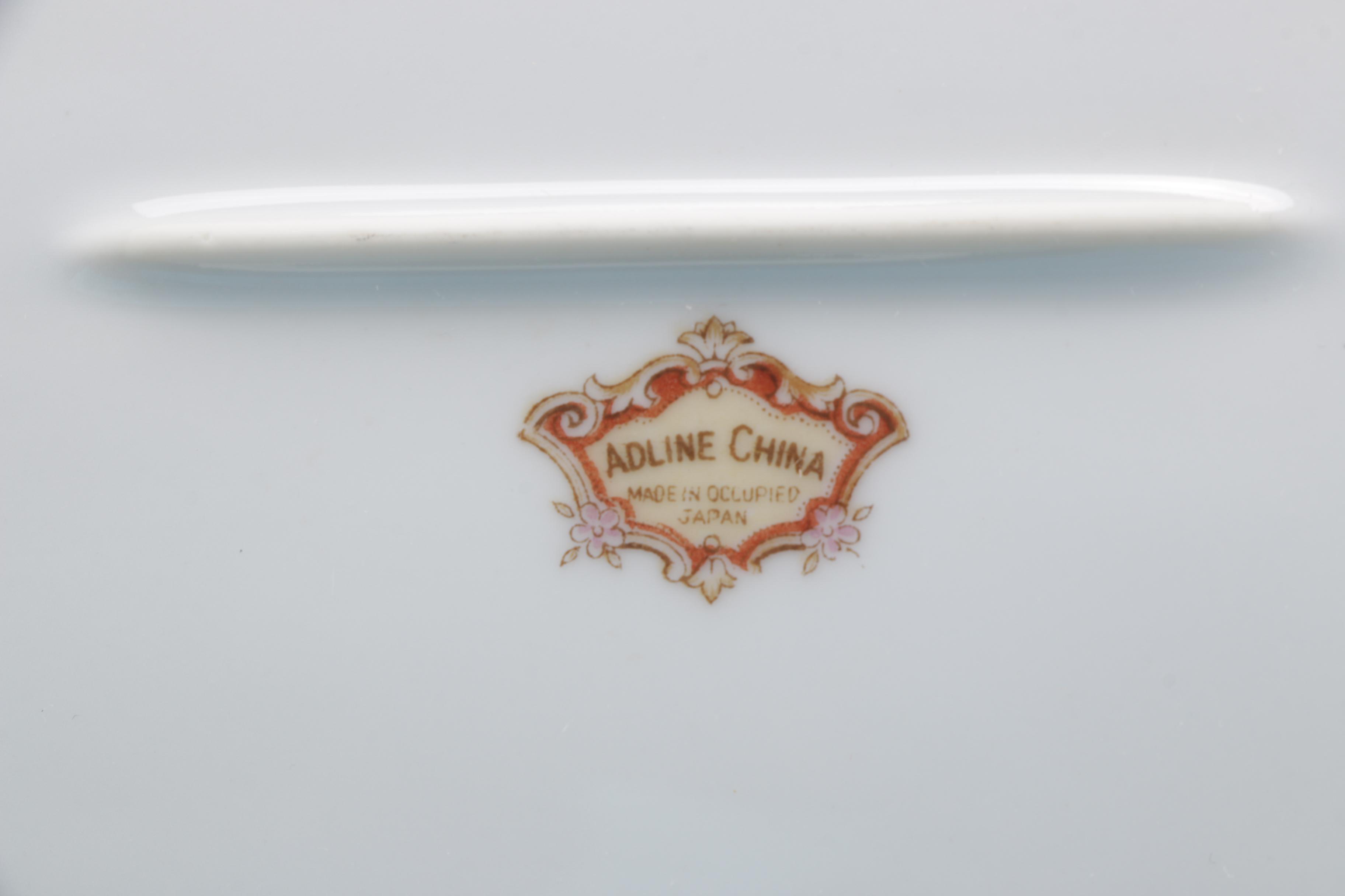 Adline China Porcelain Dinnerware Set, 1940s