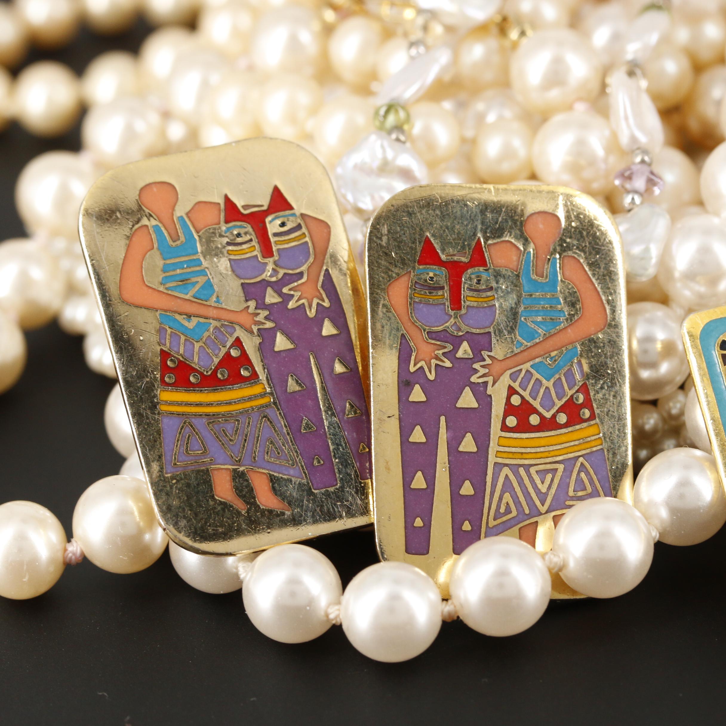 Assorted Gemstone Jewelry Including Beaded Necklaces and Sterling Silver