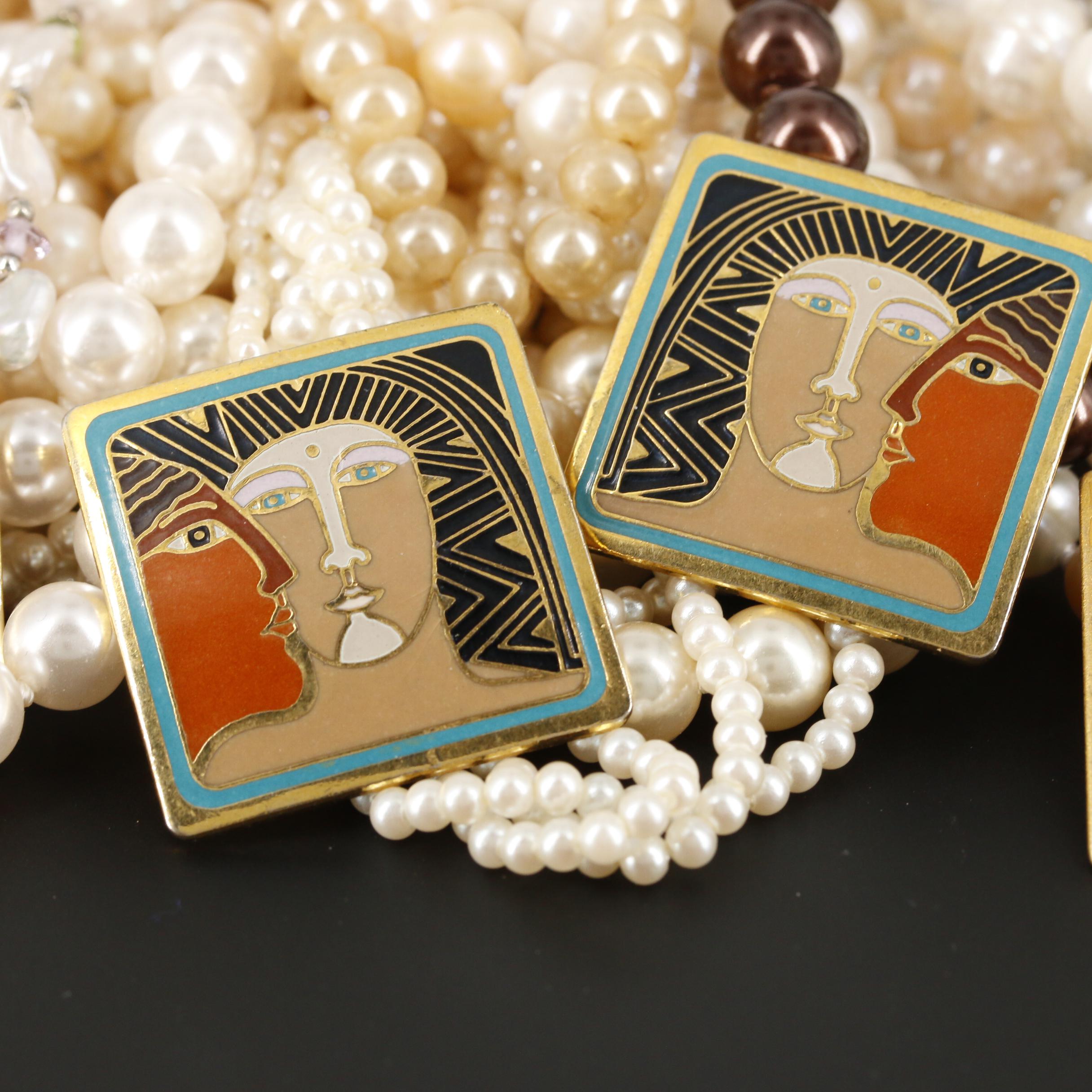 Assorted Gemstone Jewelry Including Beaded Necklaces and Sterling Silver