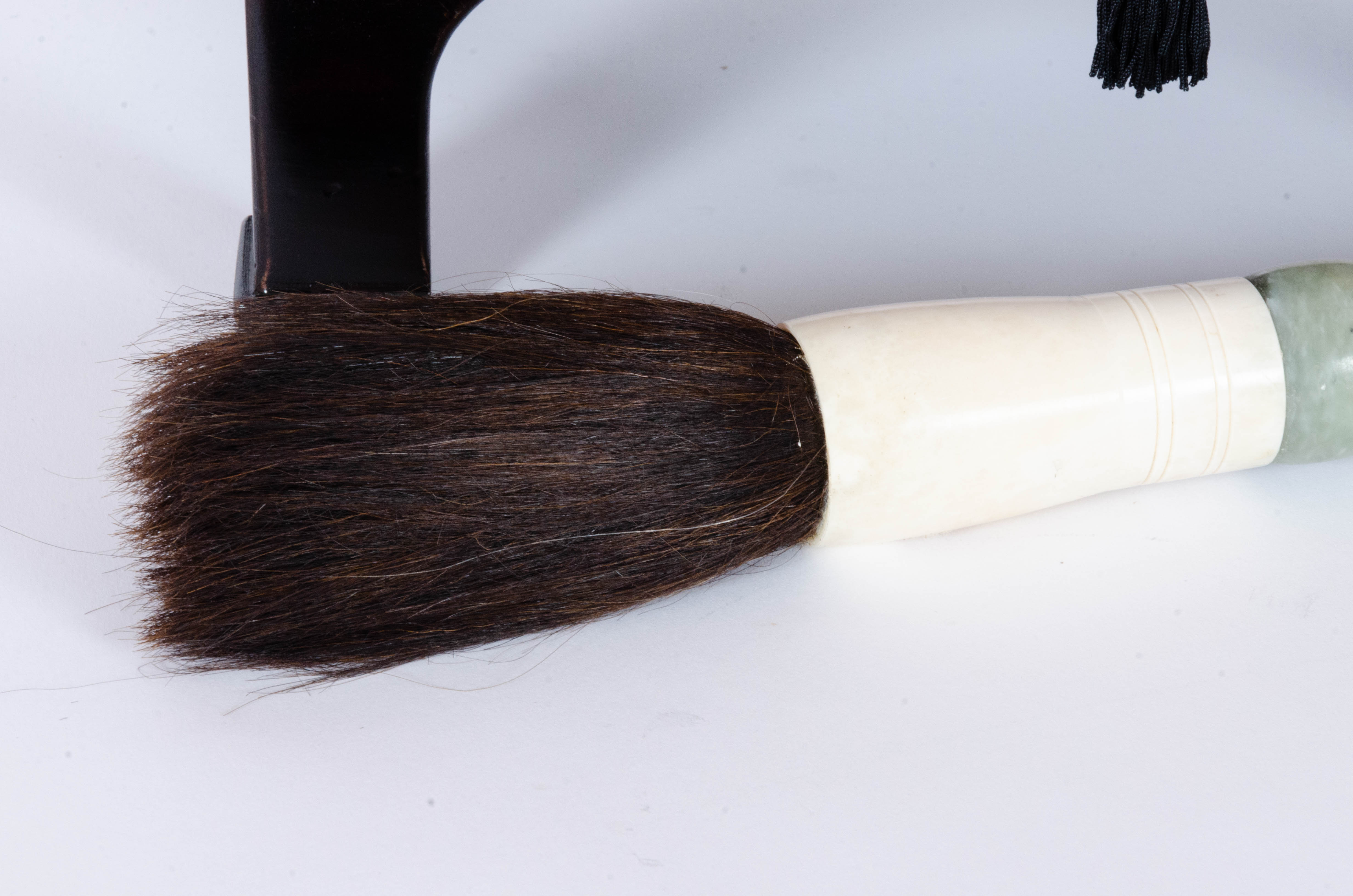 Pottery Barn "Emmett Collection" Jewelry Box with Chinese Calligraphy Brush