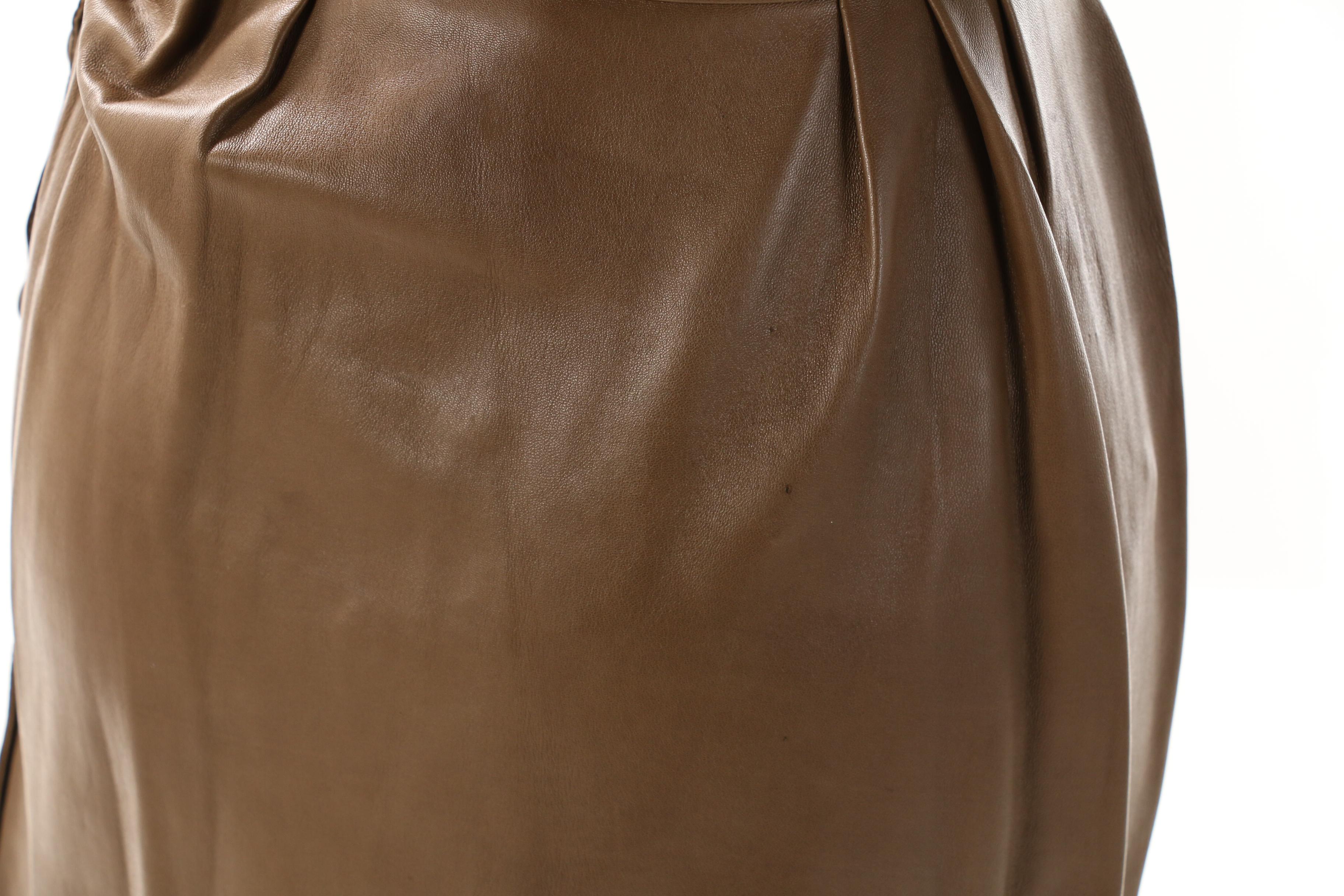 Continental Leather Fashions Jacket and Marie Leavell Leather and Python Skirt