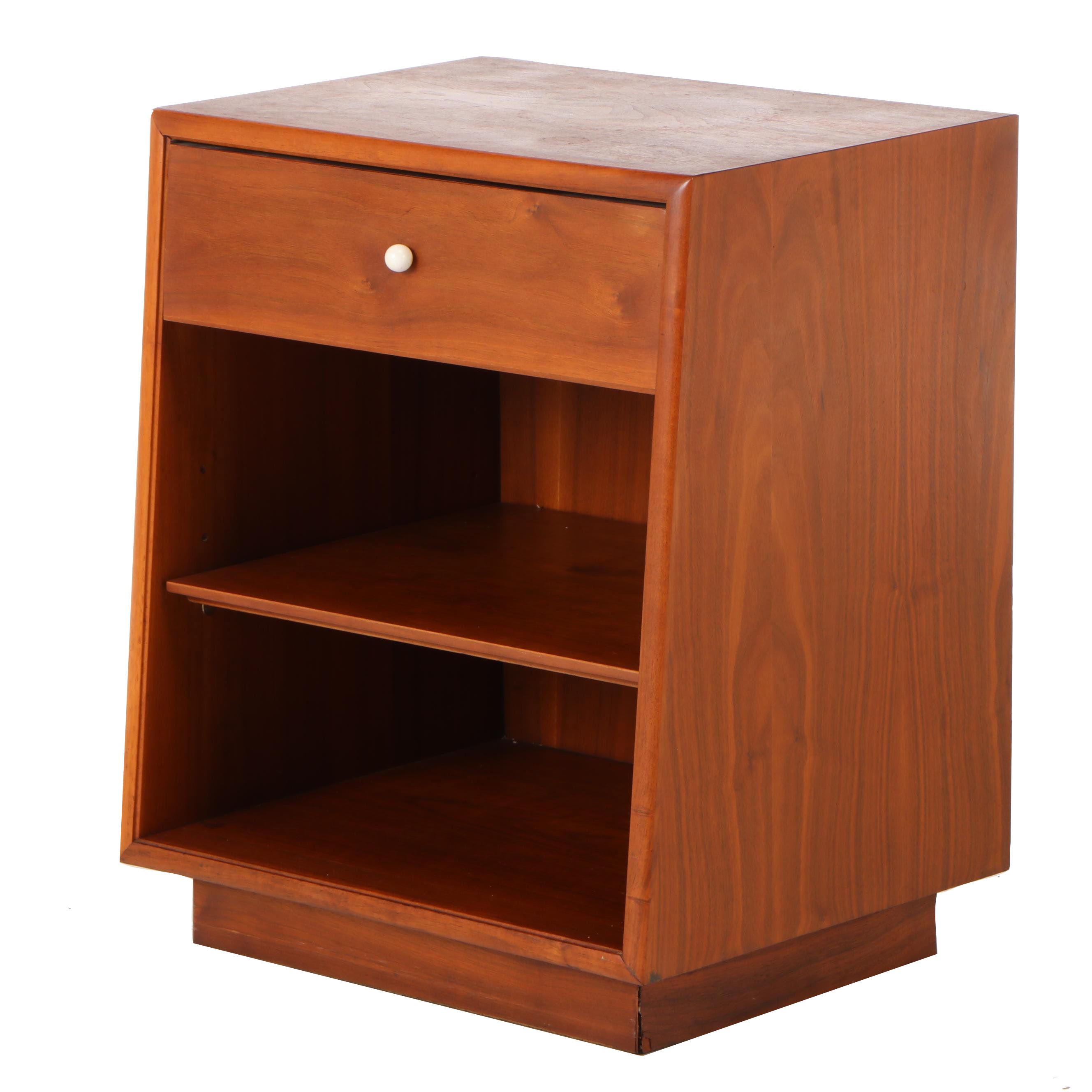 Drexel Walnut Nightstand, Mid 20th Century