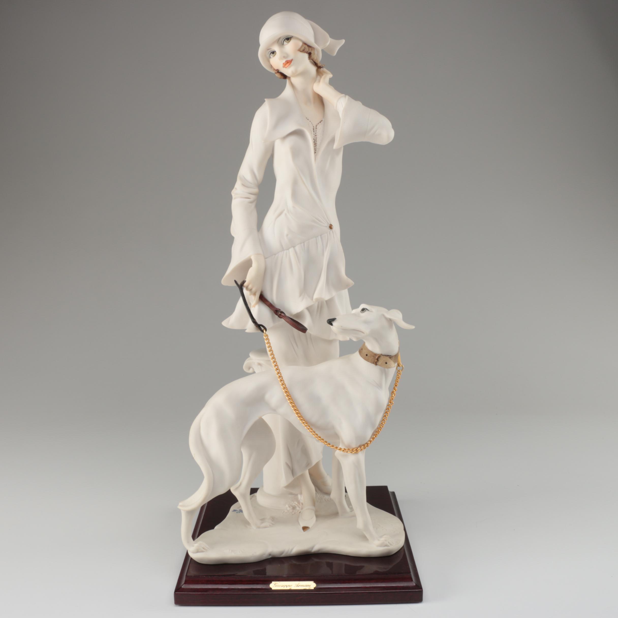 Giuseppe Armani Resin Figurine "Lady with Dog", 1992