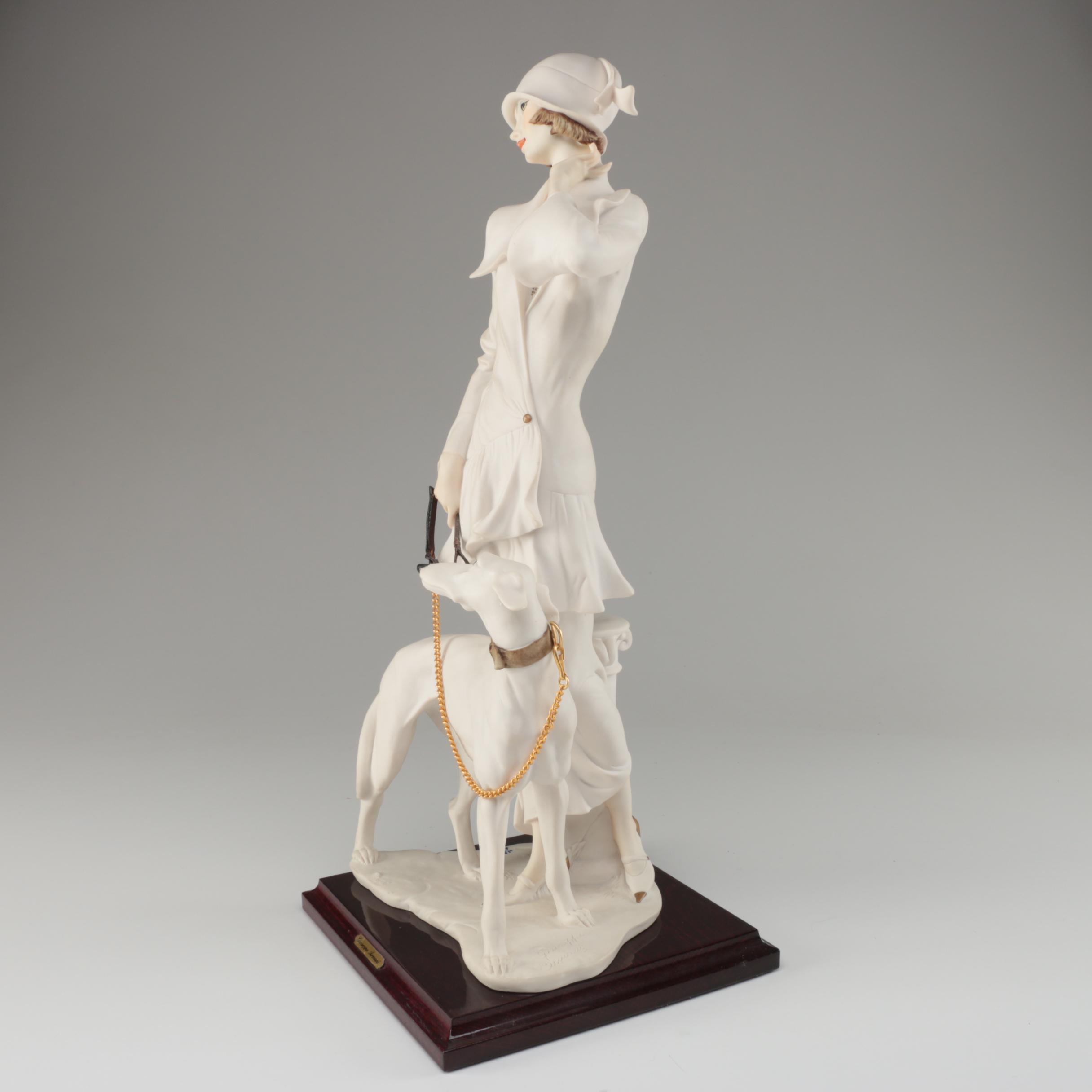 Giuseppe Armani Resin Figurine "Lady with Dog", 1992