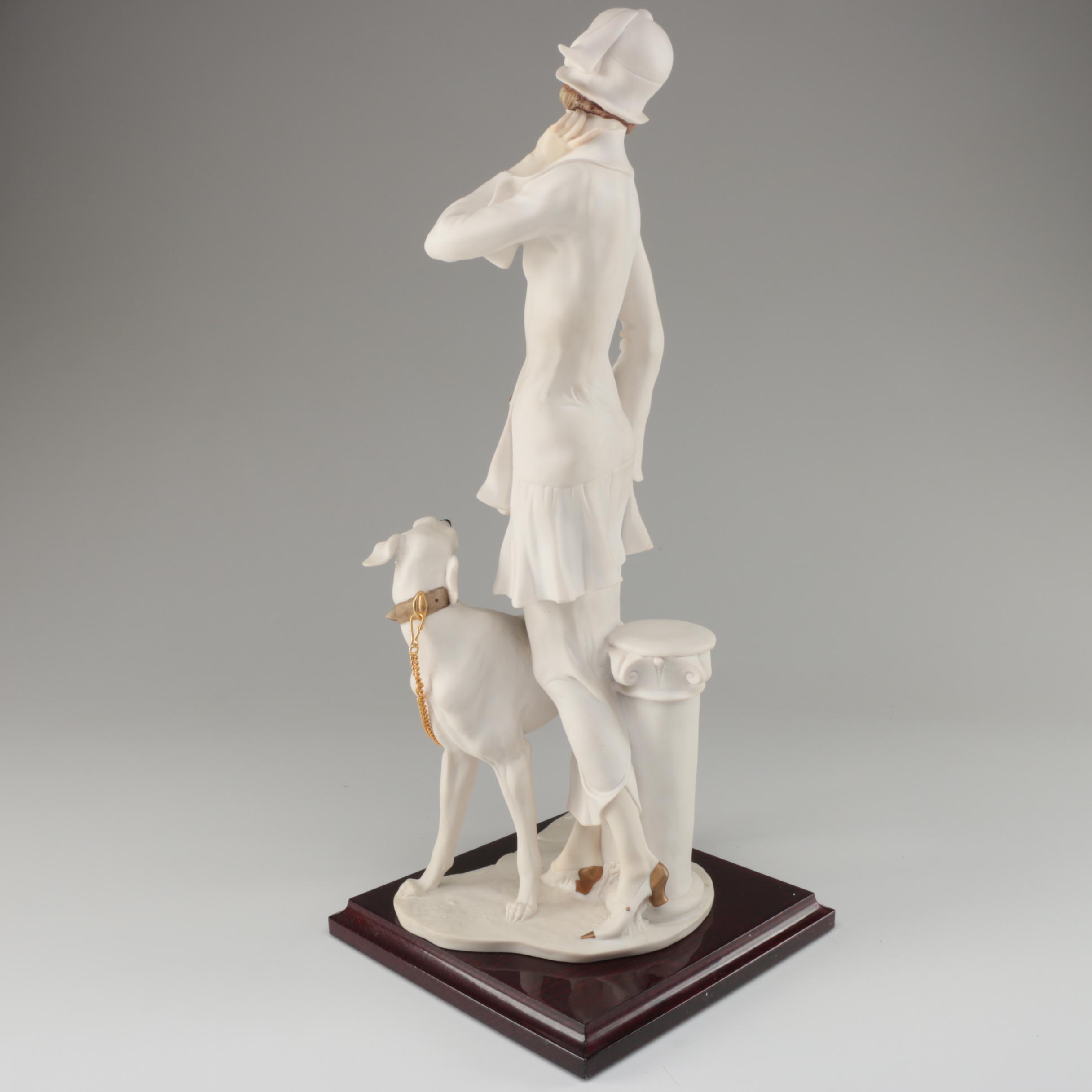 Giuseppe Armani Resin Figurine "Lady with Dog", 1992