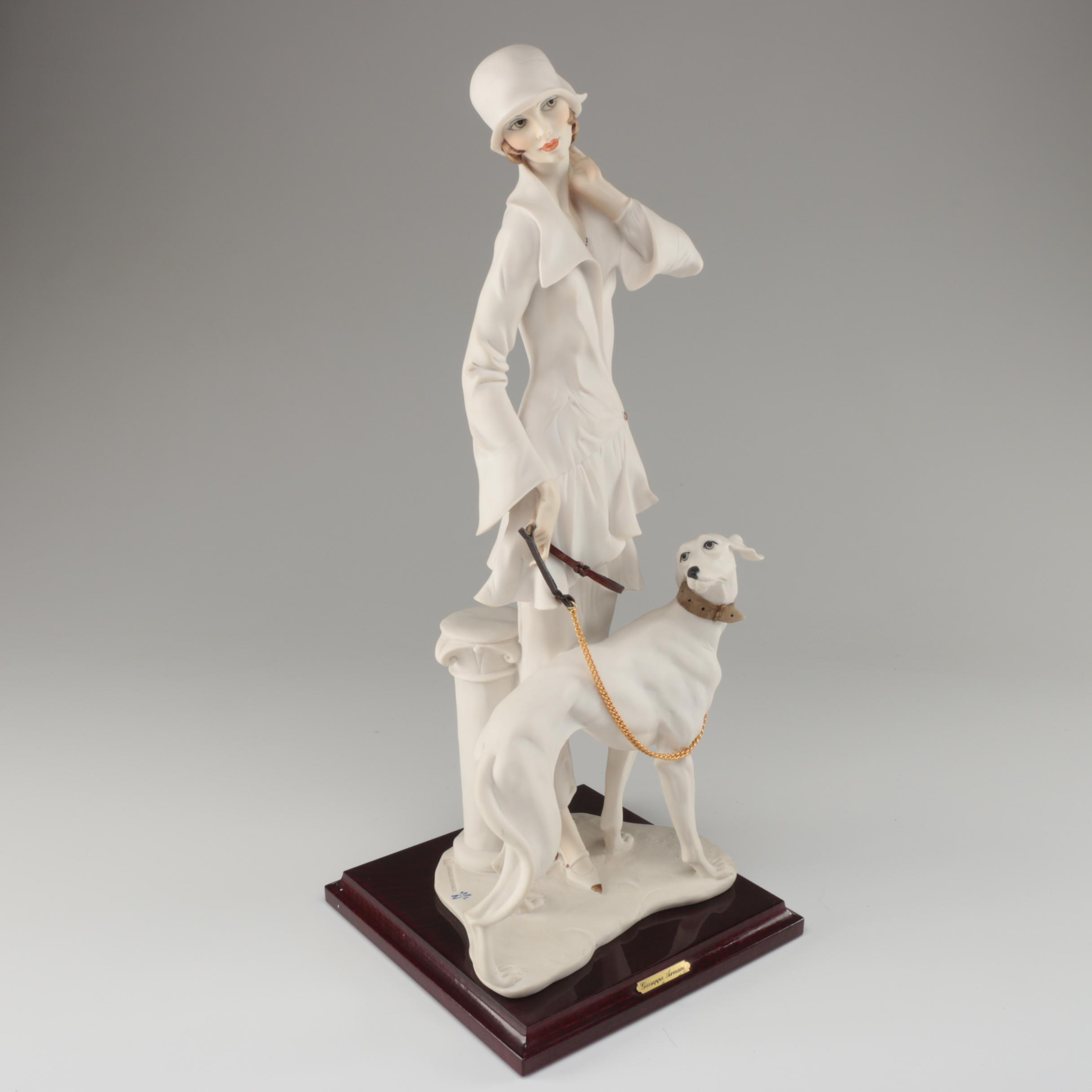 Giuseppe Armani Resin Figurine "Lady with Dog", 1992
