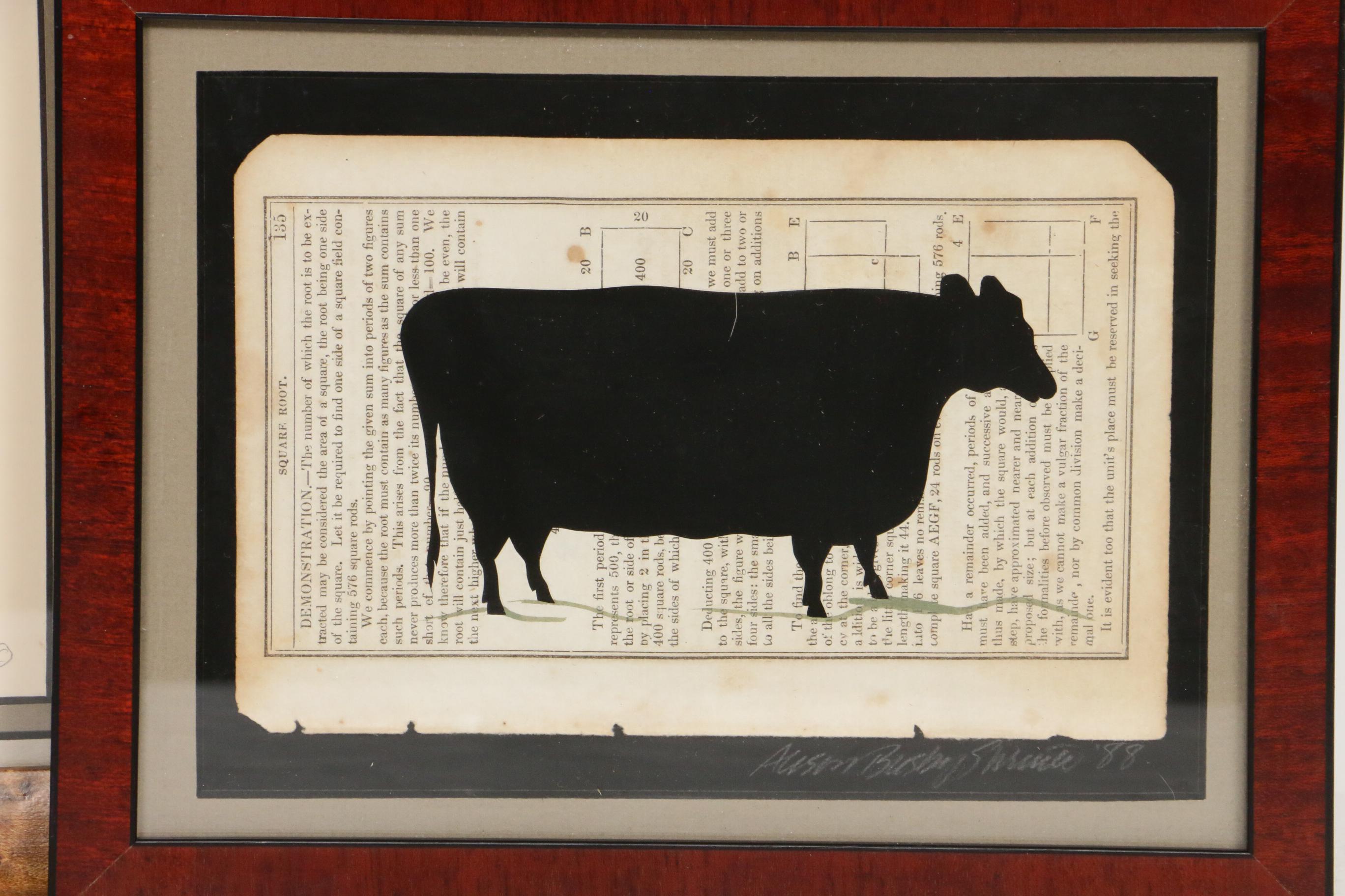 Alison Busby Shriver Farm Animal Mixed Media Silhouette Collages