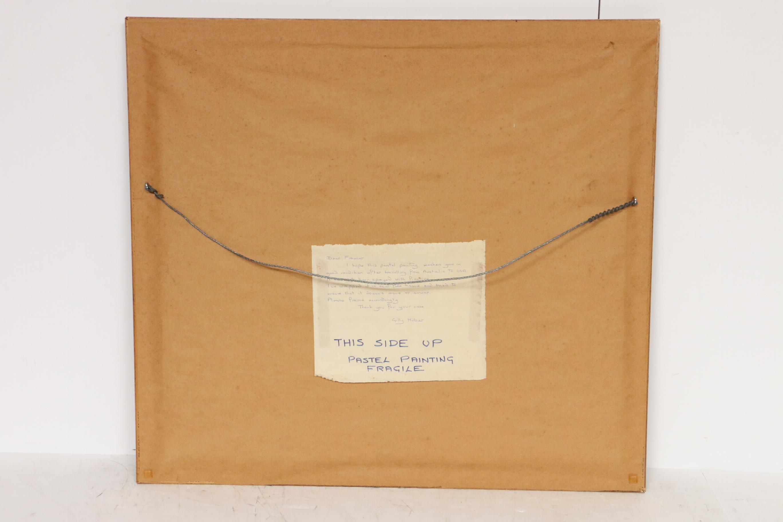 Gilly Huber Pastel Drawing of Dog on Chair, 2001