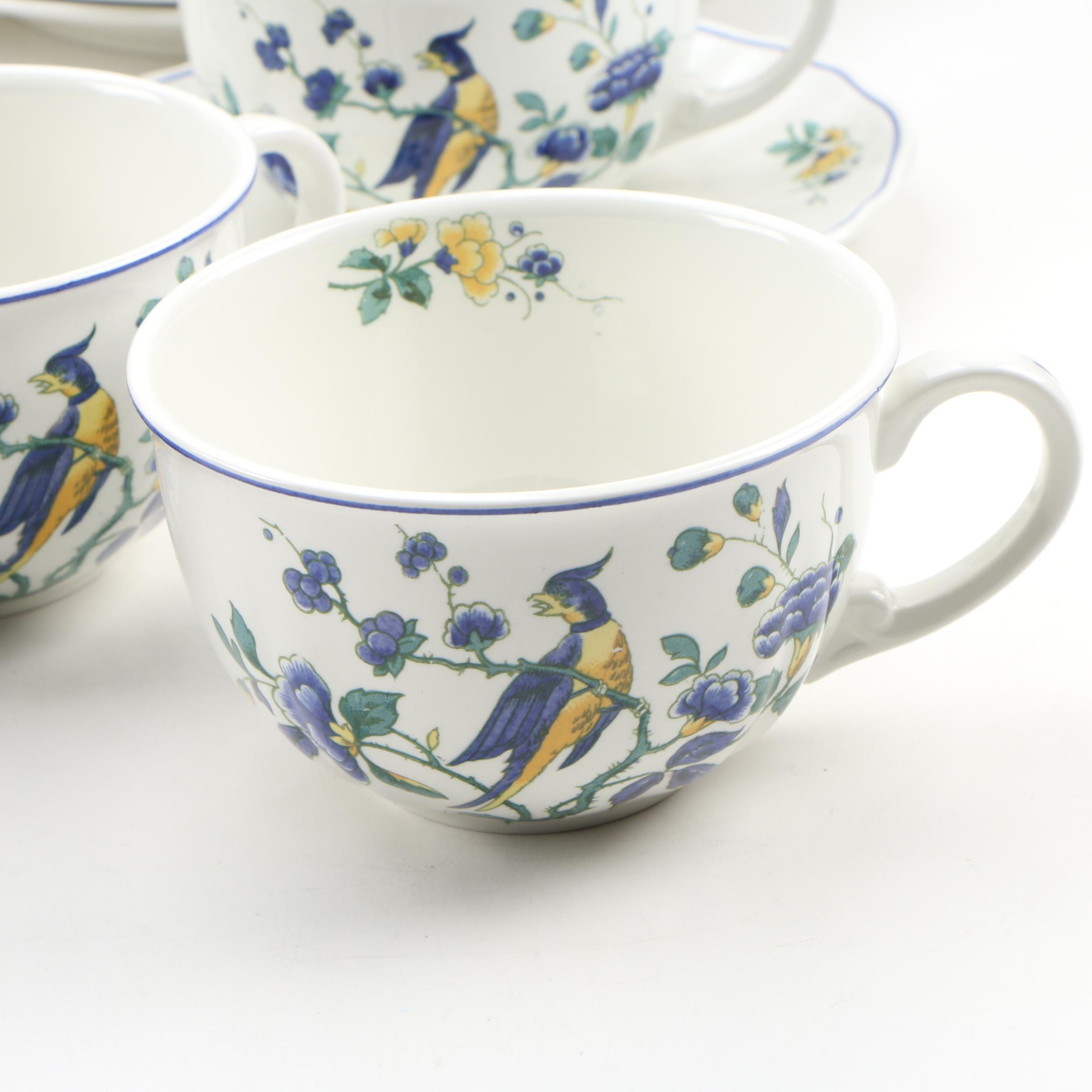 Villeroy & Boch "Phoenix Blau" Porcelain Dinnerware, Late 20th Century