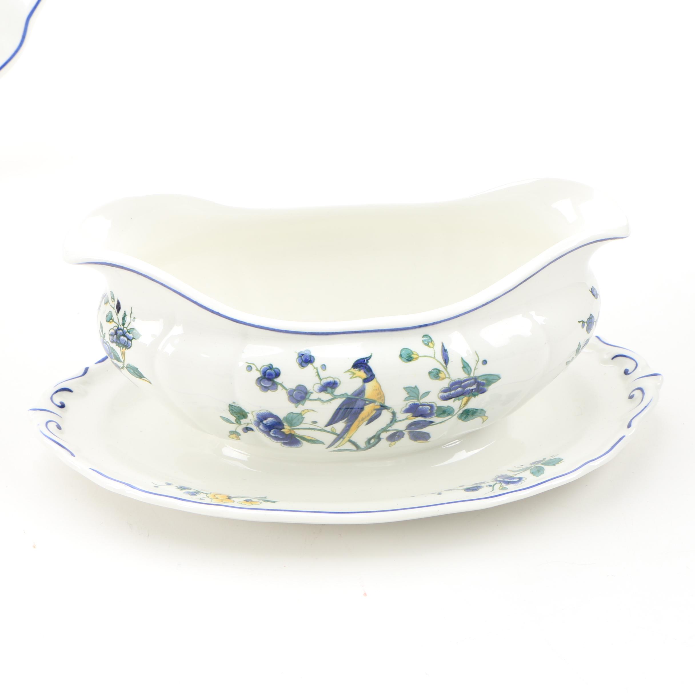 Villeroy & Boch "Phoenix Blau" Porcelain Dinnerware, Late 20th Century