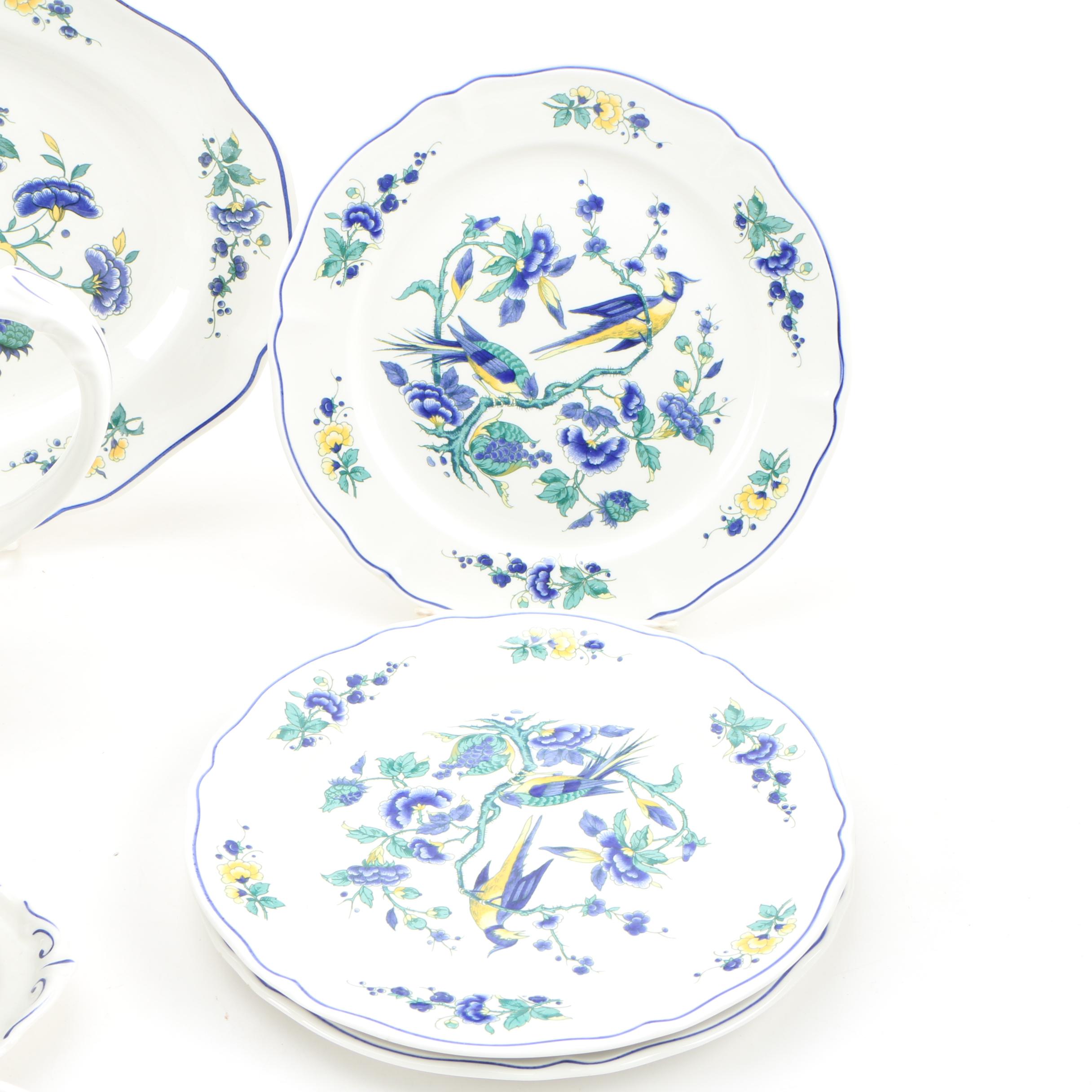 Villeroy & Boch "Phoenix Blau" Porcelain Dinnerware, Late 20th Century