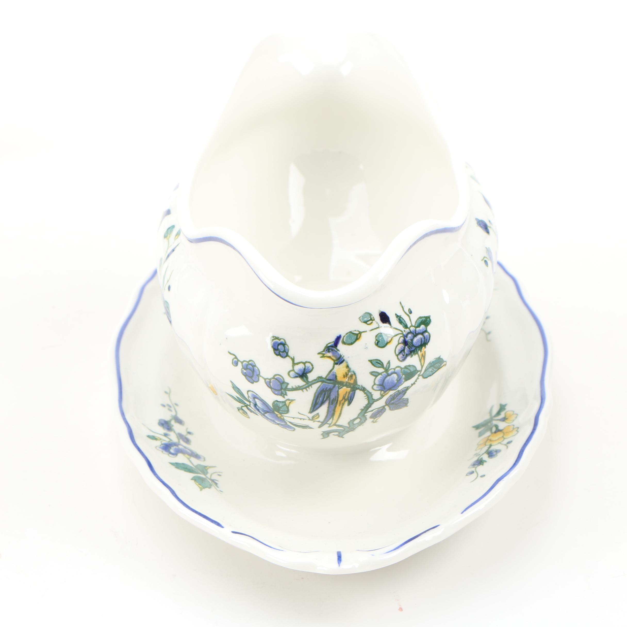 Villeroy & Boch "Phoenix Blau" Porcelain Dinnerware, Late 20th Century