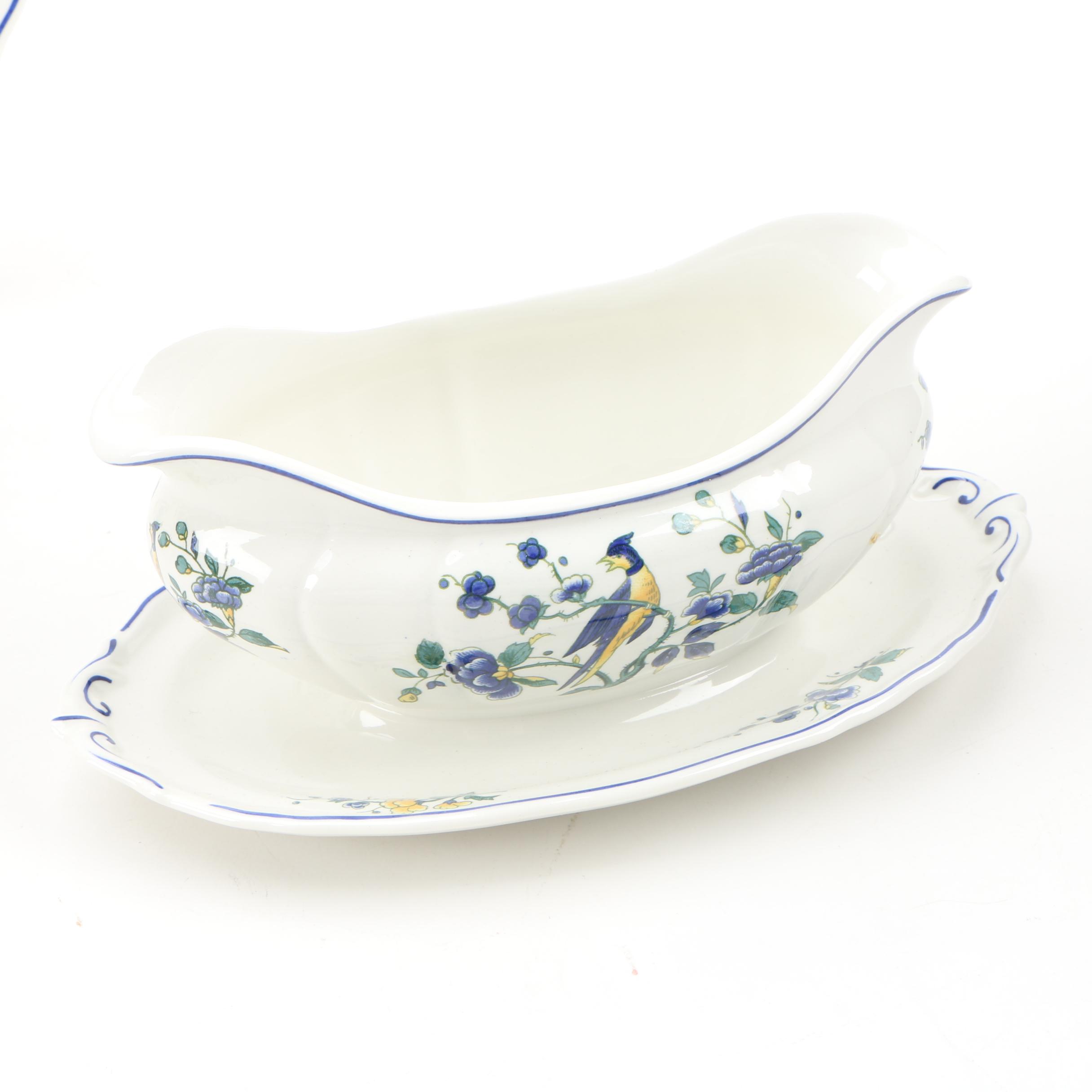 Villeroy & Boch "Phoenix Blau" Porcelain Dinnerware, Late 20th Century