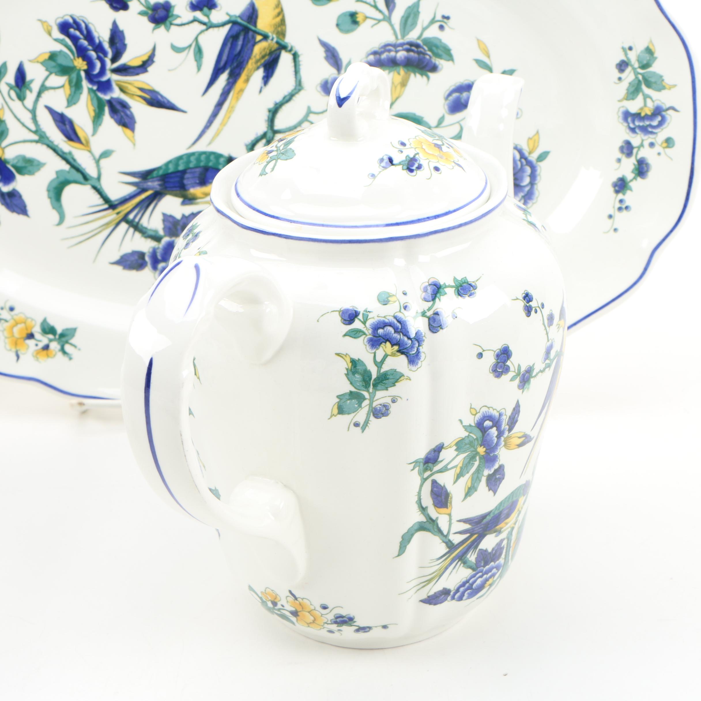 Villeroy & Boch "Phoenix Blau" Porcelain Dinnerware, Late 20th Century