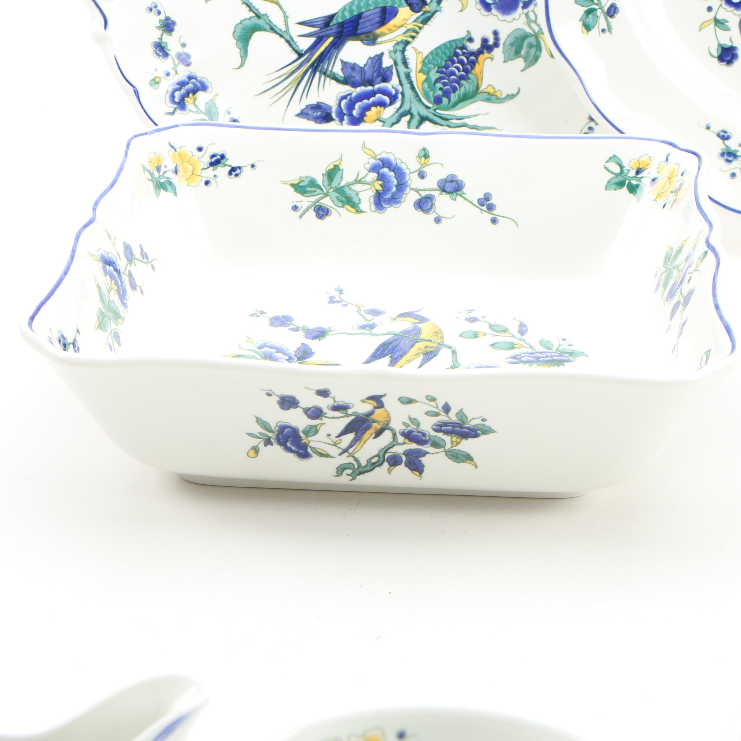 Villeroy & Boch "Phoenix Blau" Porcelain Dinnerware, Late 20th Century