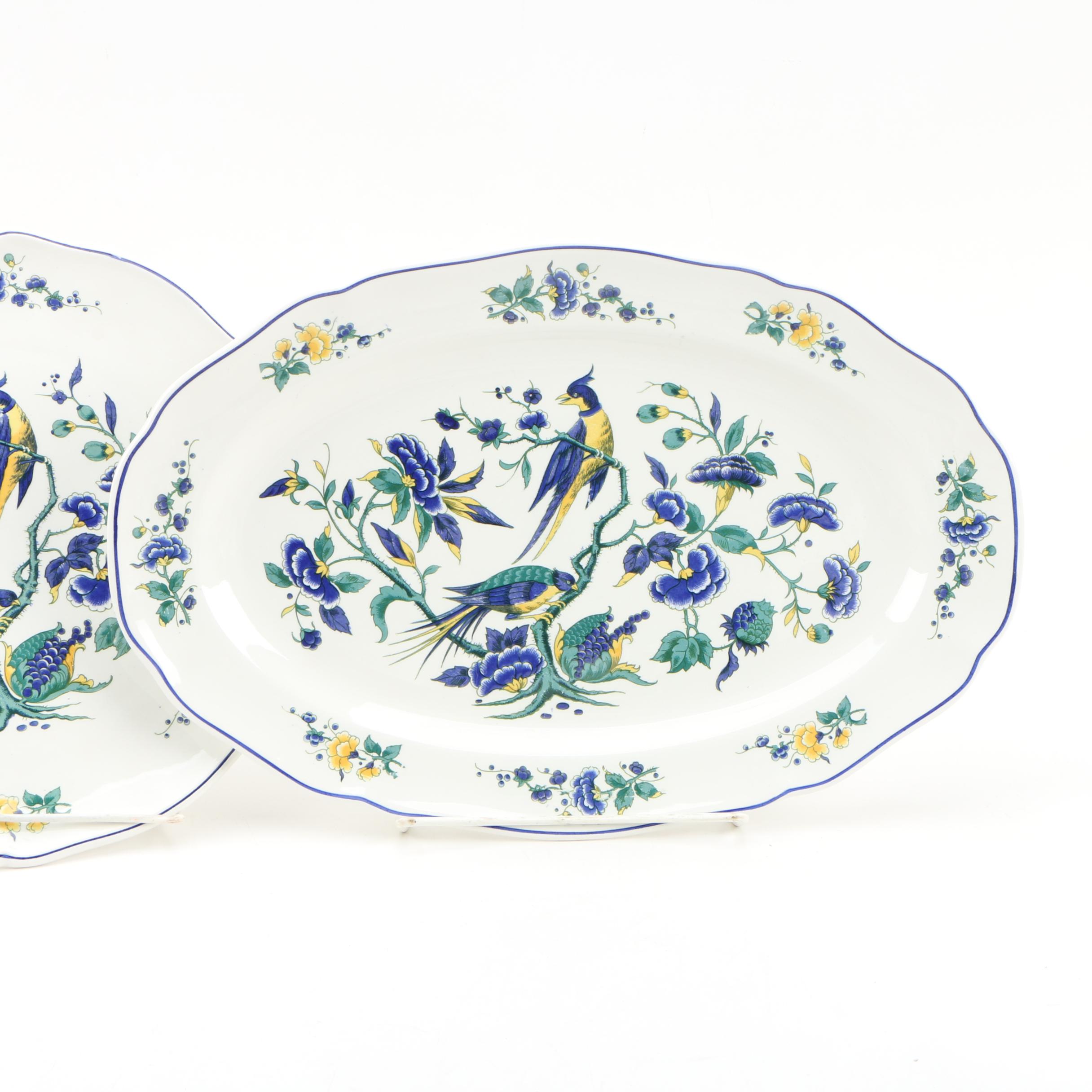 Villeroy & Boch "Phoenix Blau" Porcelain Dinnerware, Late 20th Century
