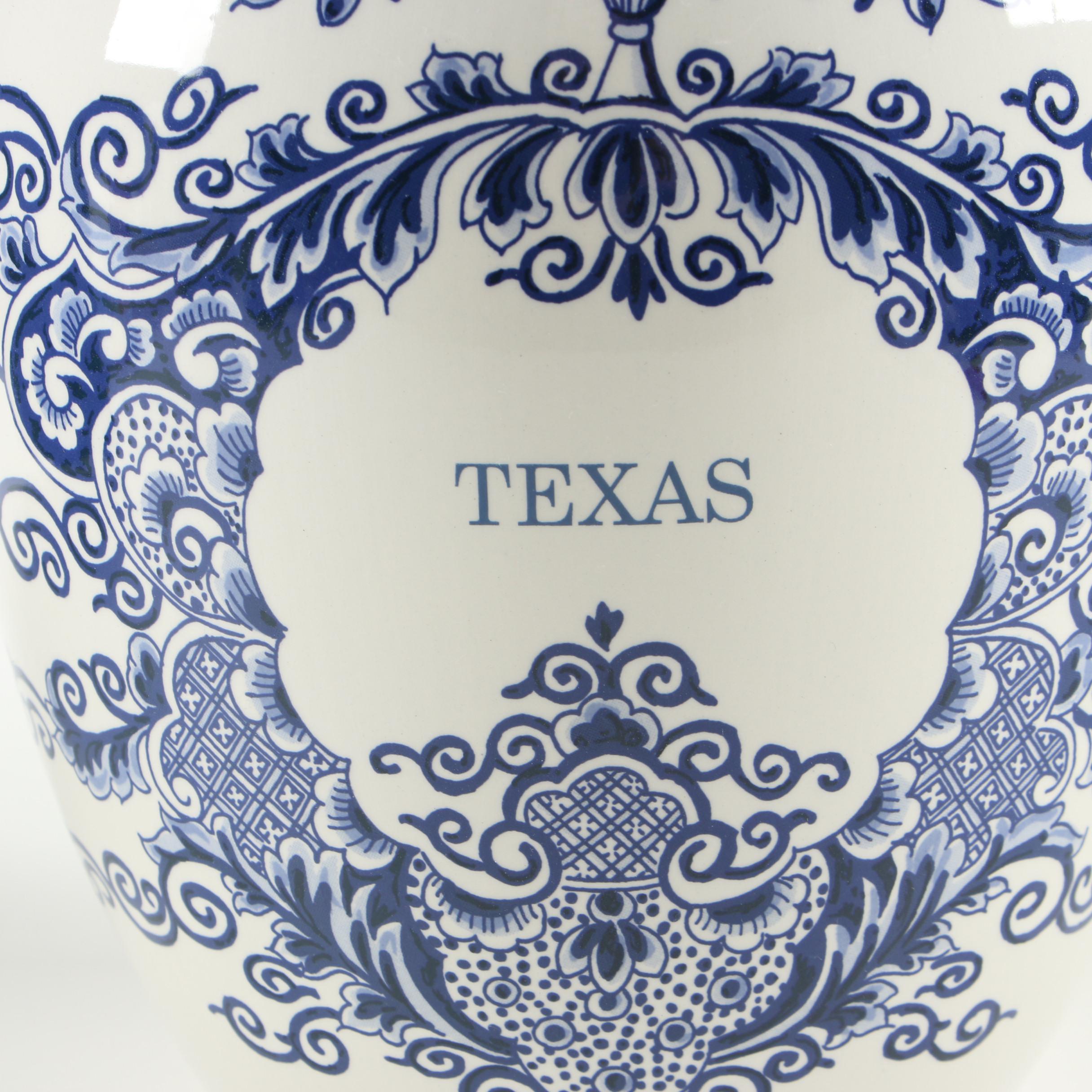 Royal Goedewaagen "Texas" Delftware Tobacco Jar
