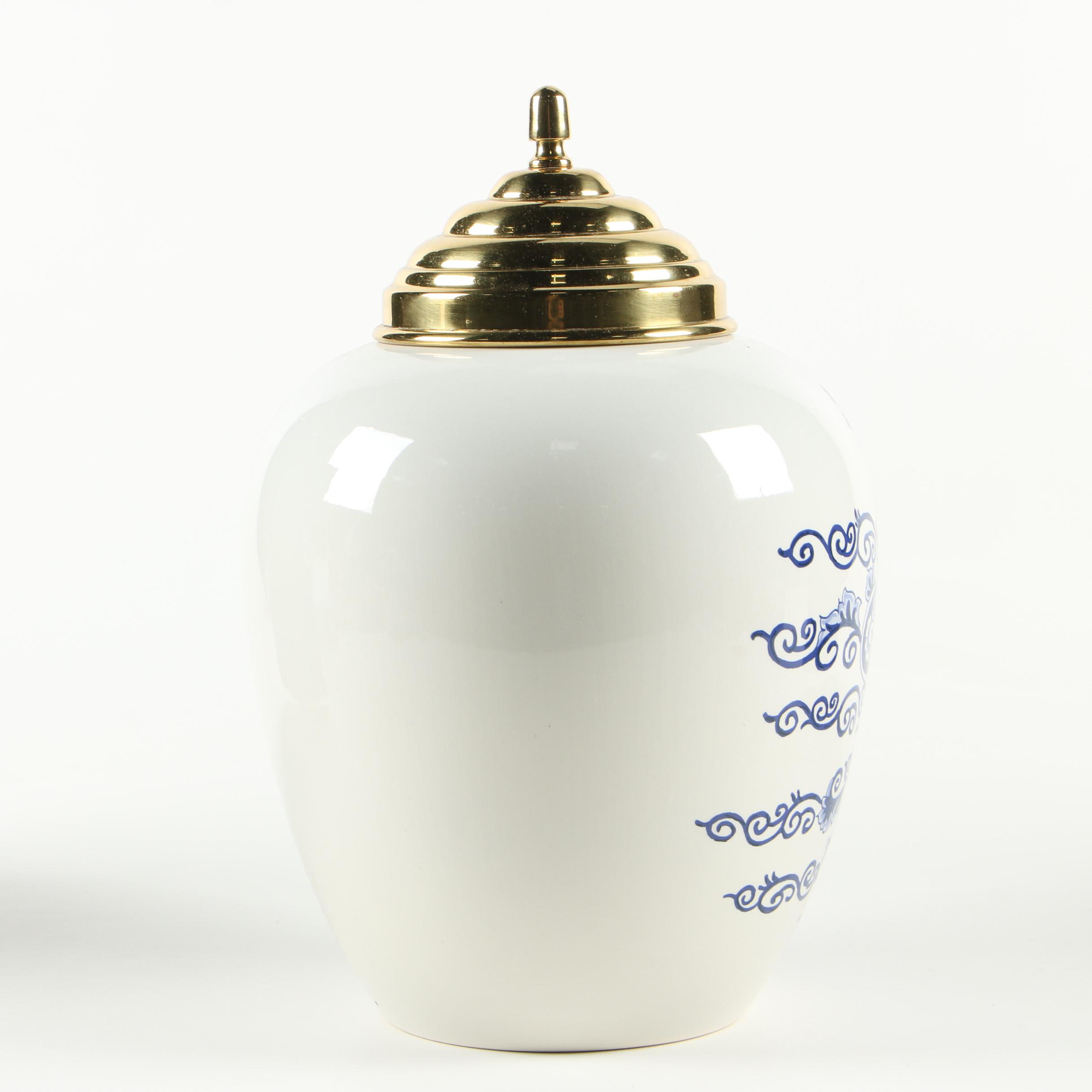 Royal Goedewaagen "Texas" Delftware Tobacco Jar