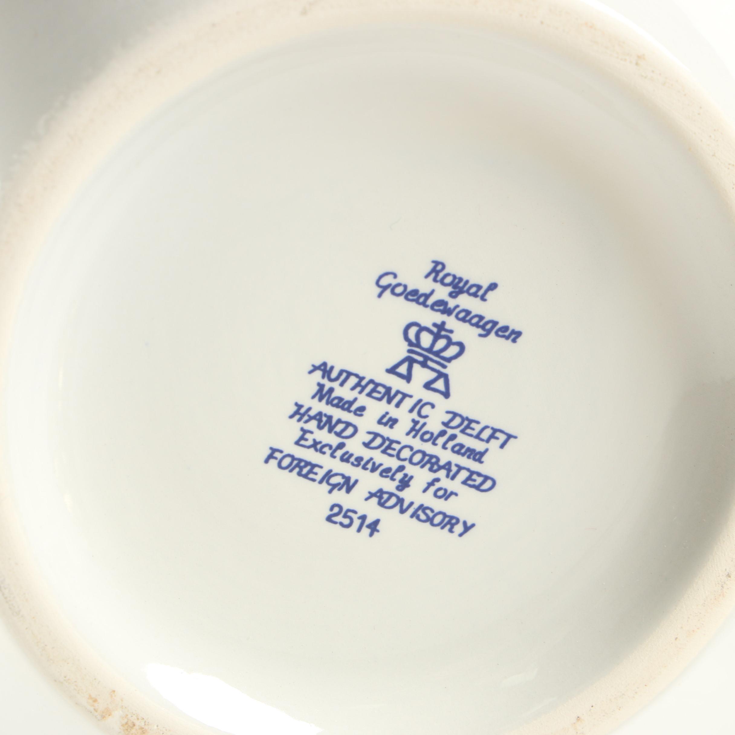 Royal Goedewaagen "Texas" Delftware Tobacco Jar