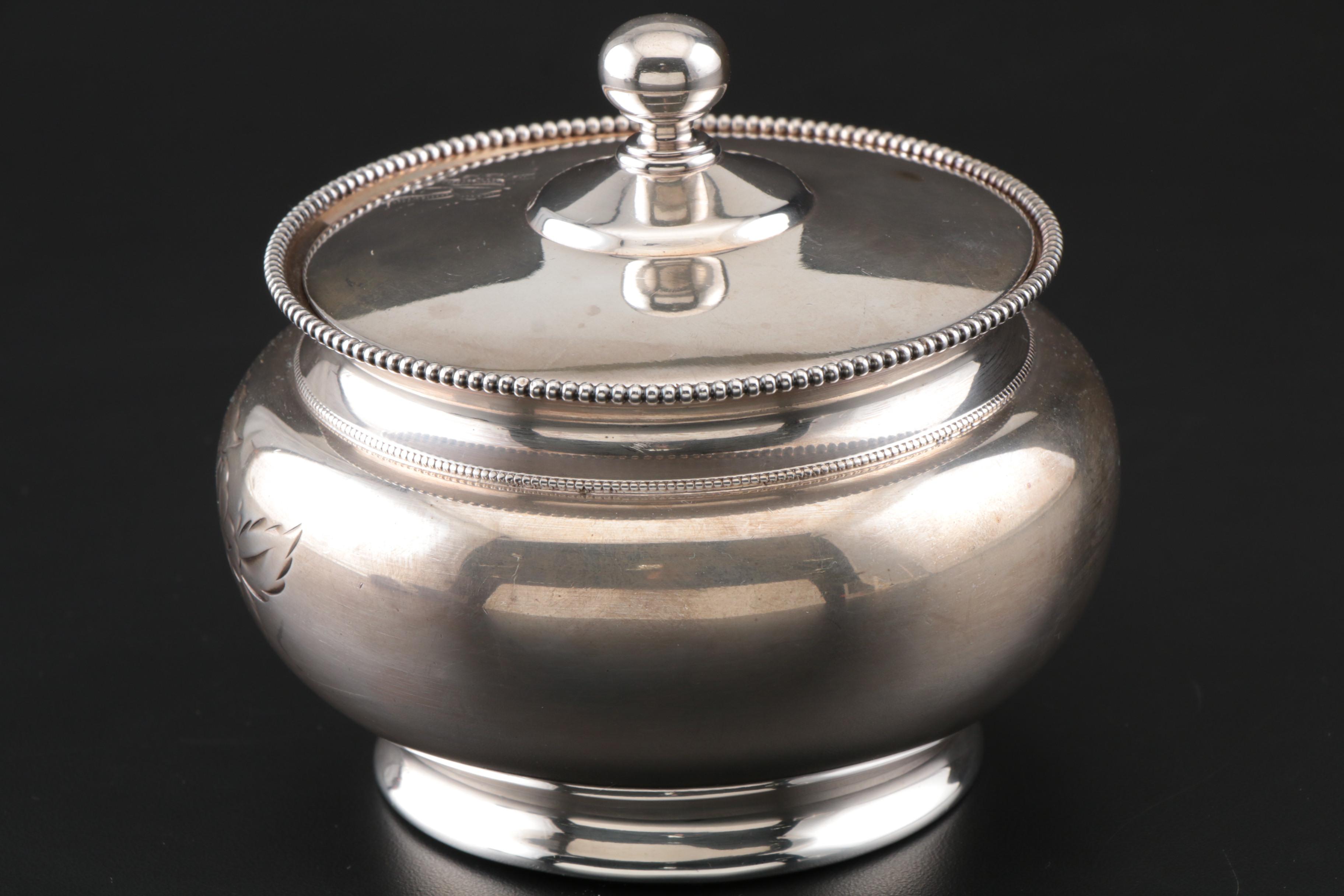 Homan Silver Plate Co. Quadruple Plated Sugar Bowl