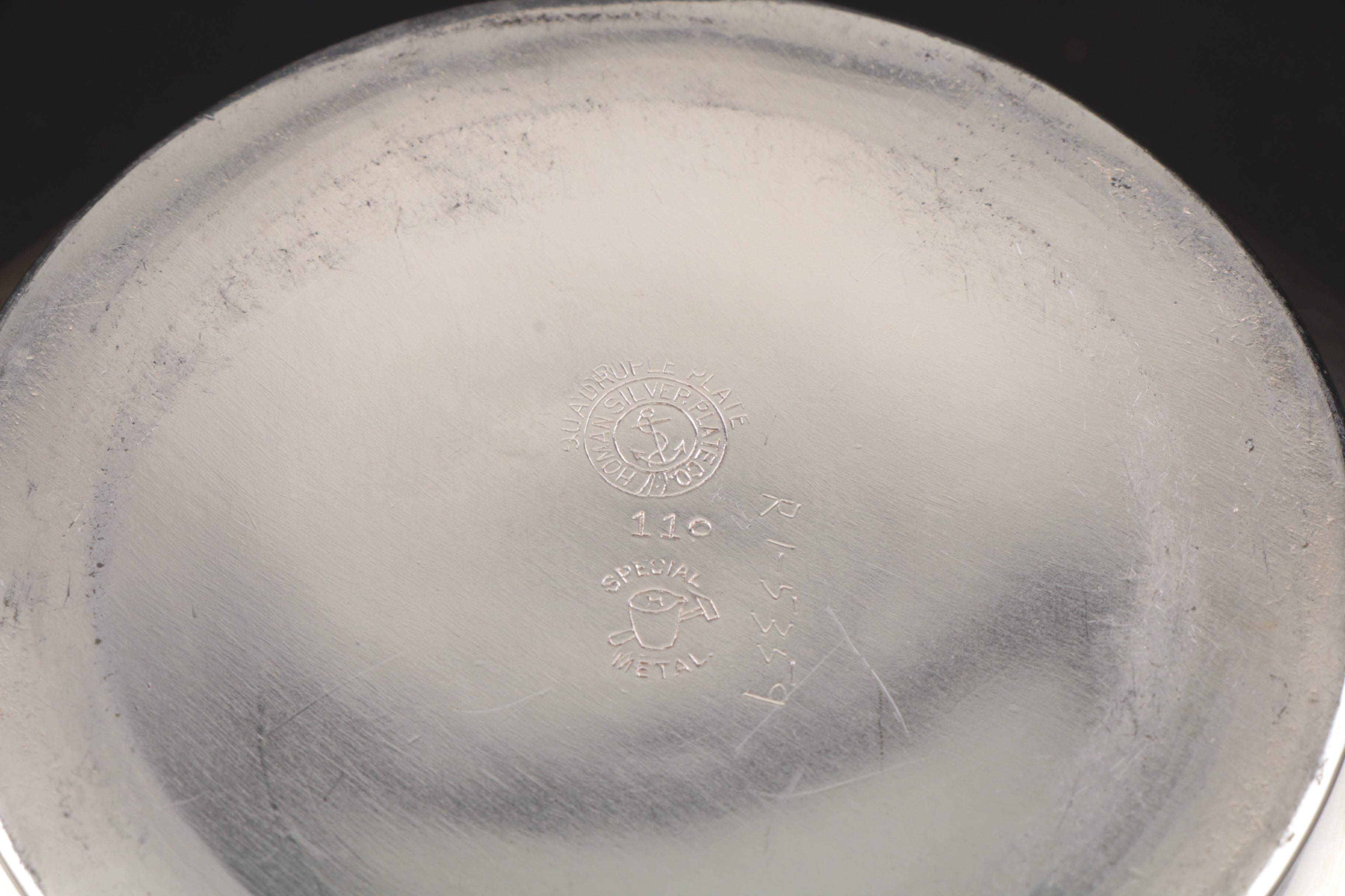 Homan Silver Plate Co. Quadruple Plated Sugar Bowl