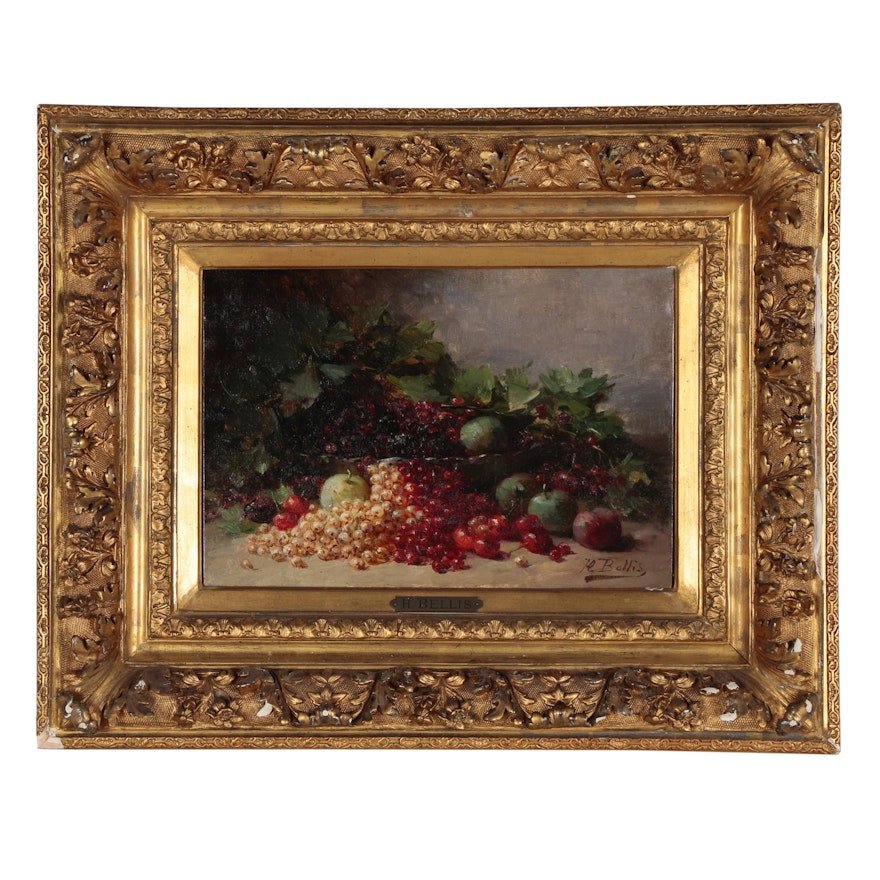 Hubert Bellis Still Life Oil Painting "Nature Morte Aux Fruits"