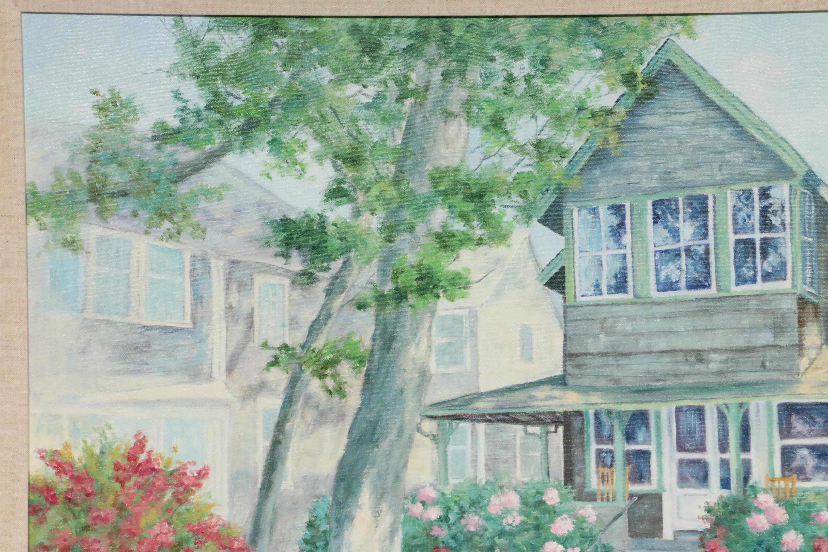 Elnor Hilty Oil Painting of House Facade, 1991