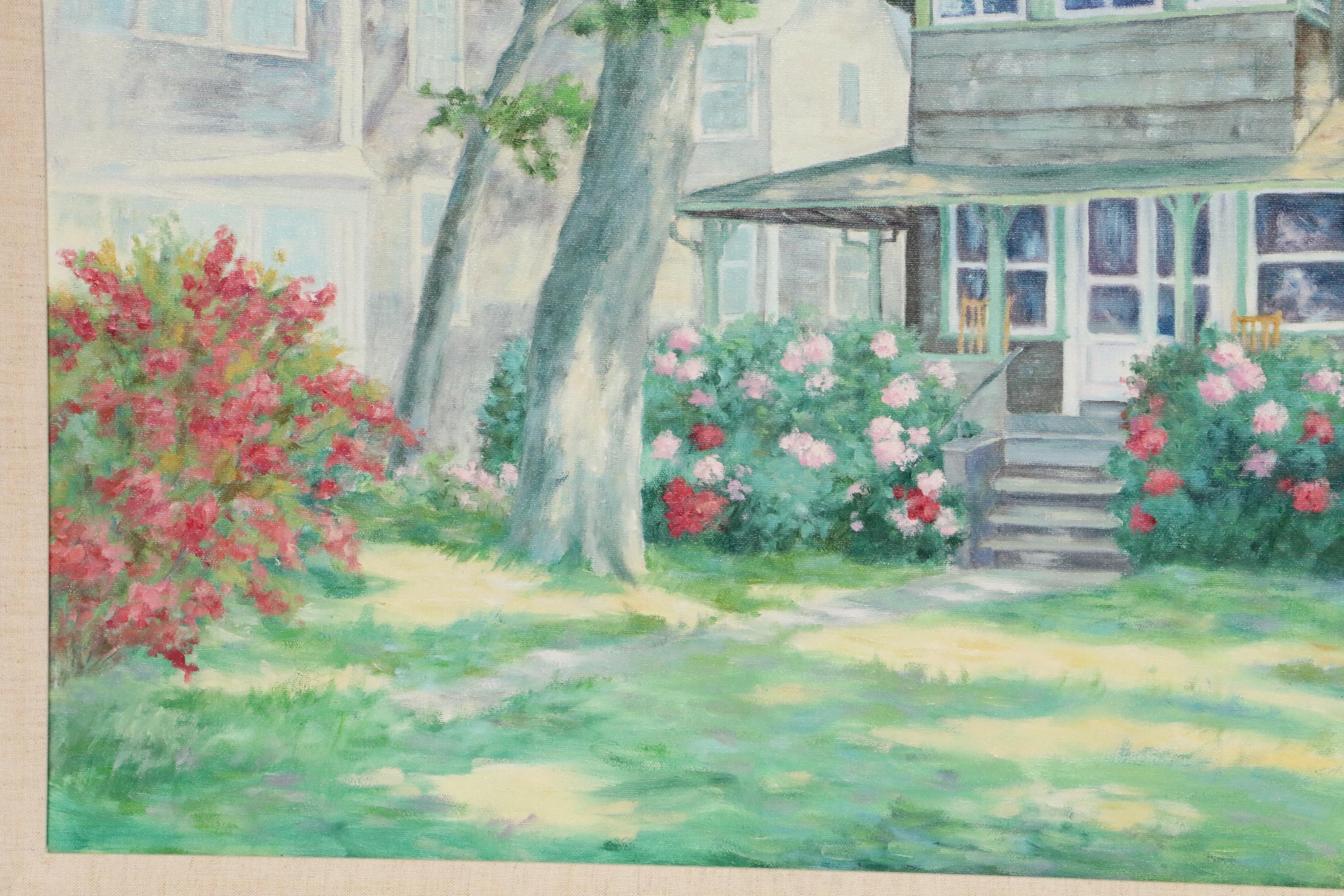 Elnor Hilty Oil Painting of House Facade, 1991
