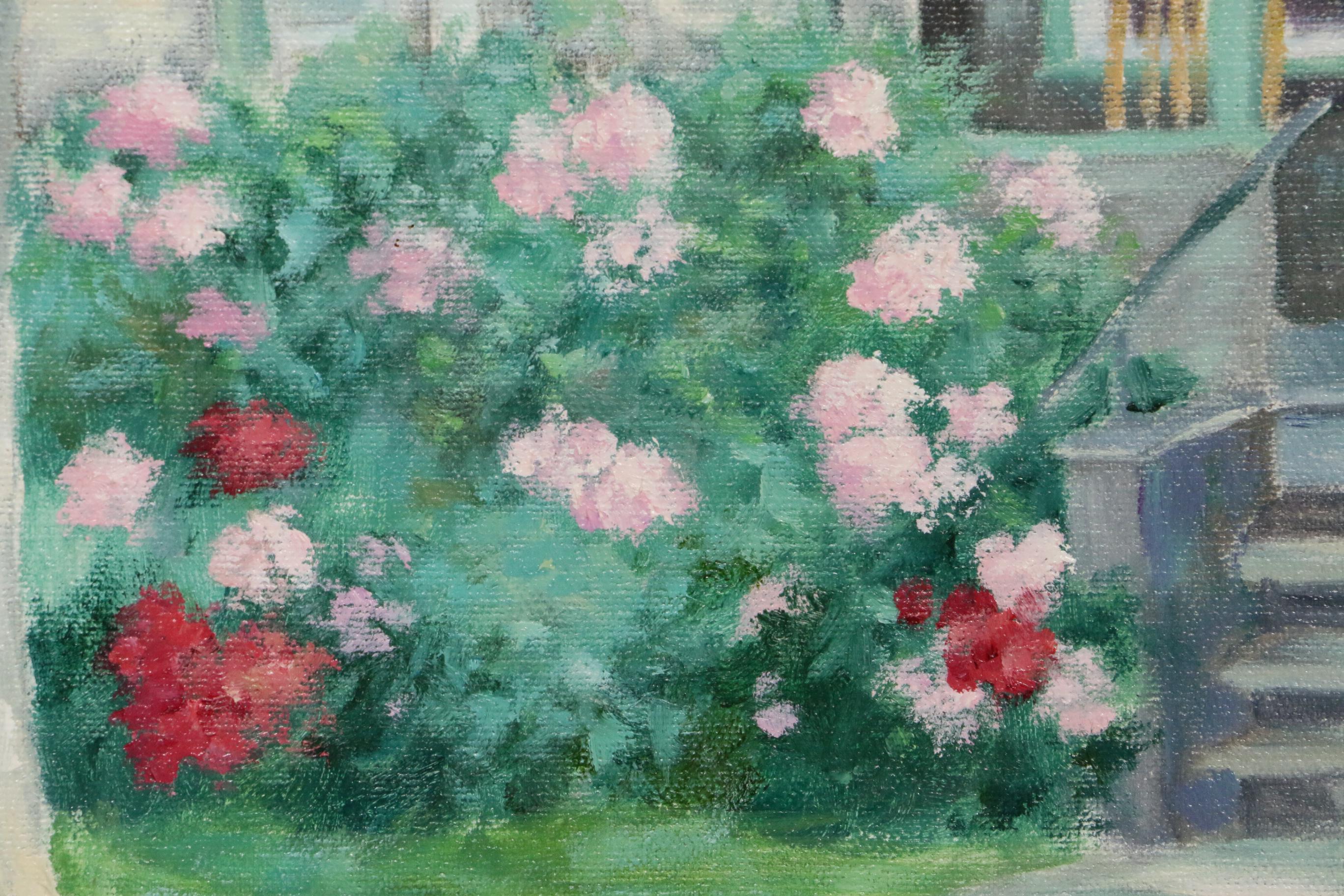 Elnor Hilty Oil Painting of House Facade, 1991