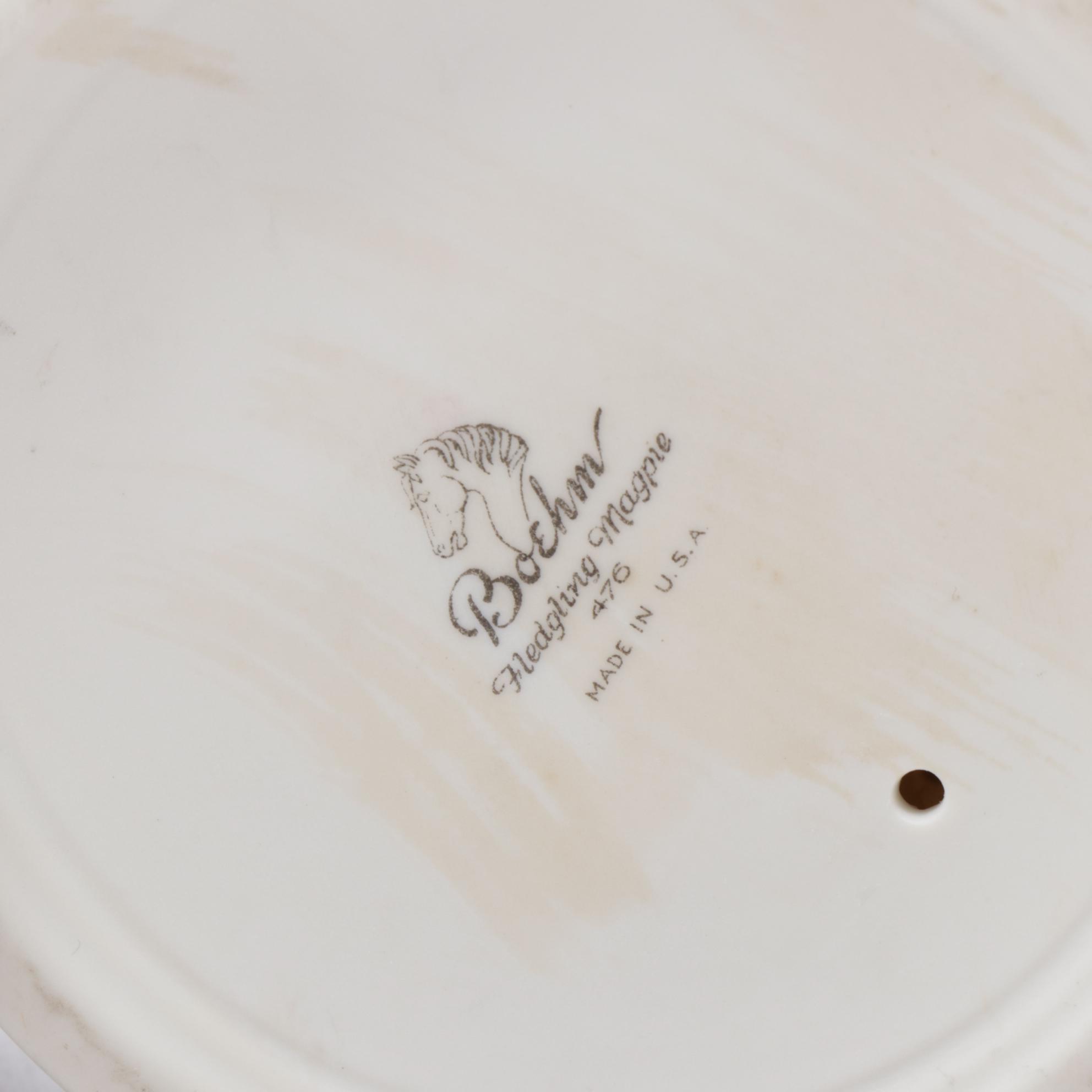 Boehm Baby Blue Bird, Baby Robin, Hedgling Magpie and Other Porcelain Birds