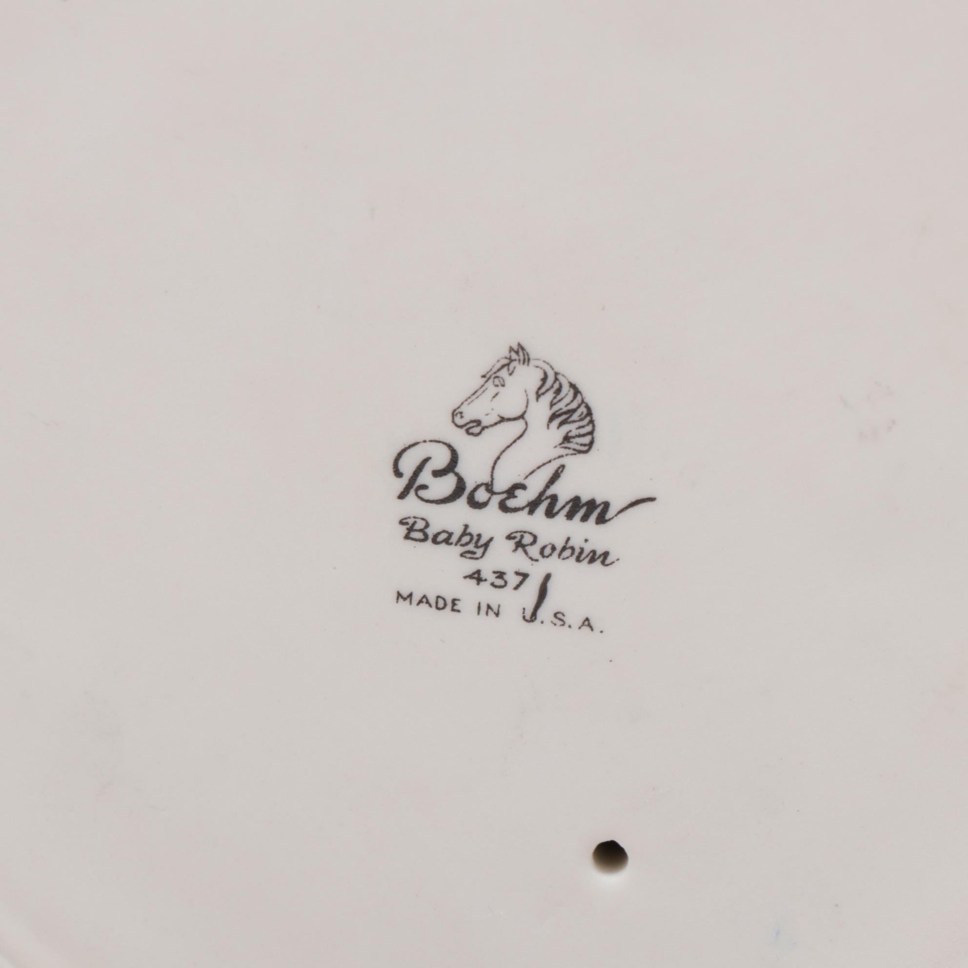 Boehm Baby Blue Bird, Baby Robin, Hedgling Magpie and Other Porcelain Birds