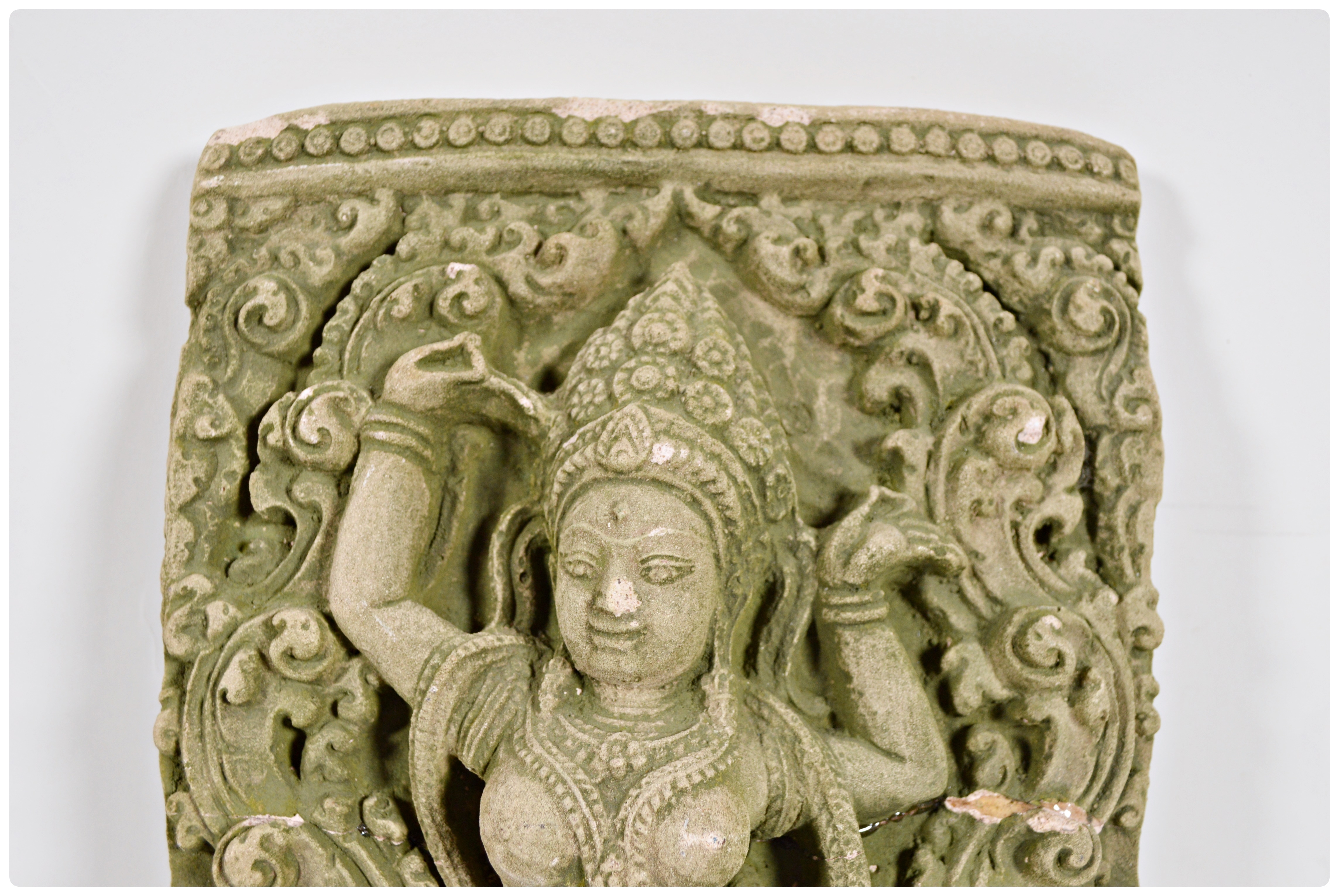 Indian Dancing Woman High Relief Stone Carving