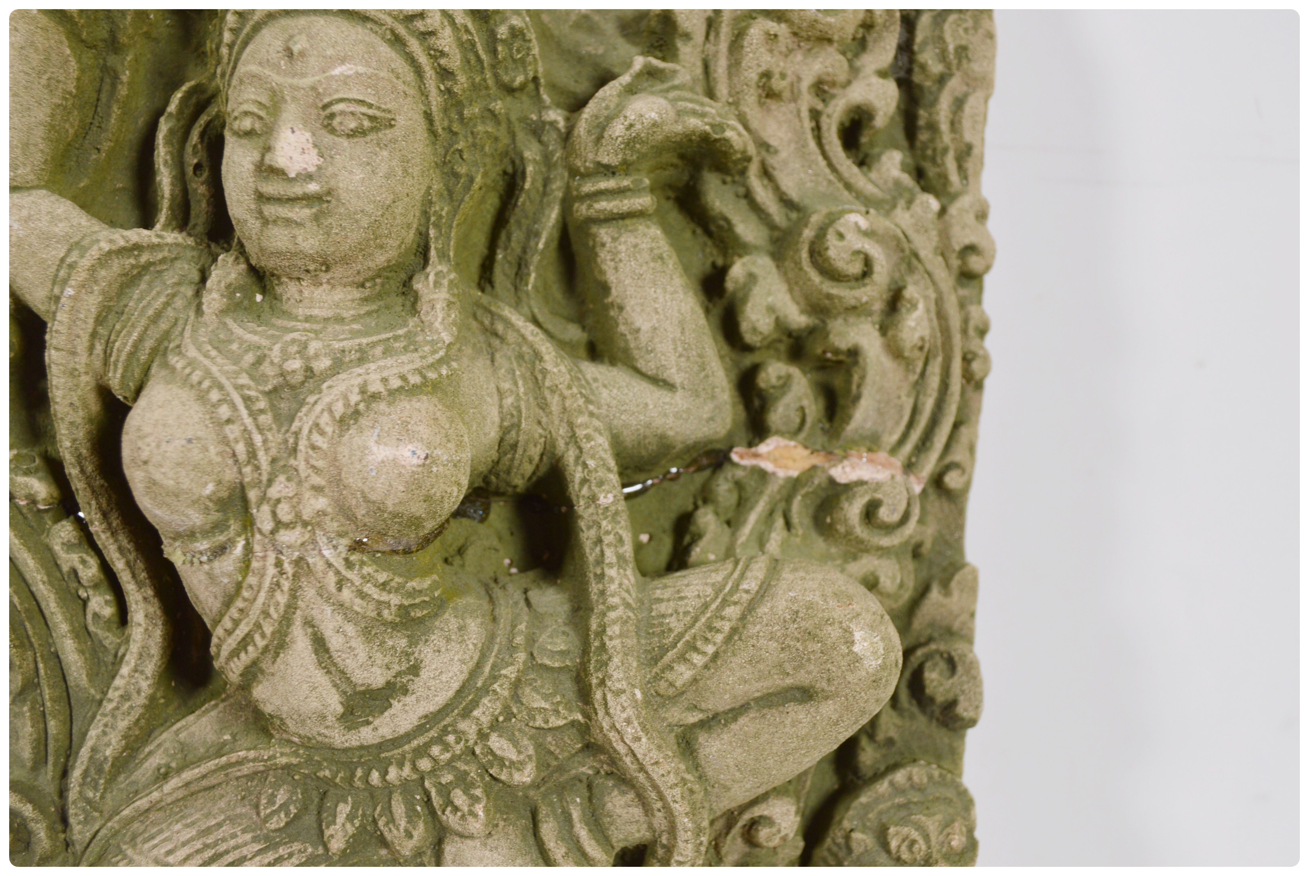 Indian Dancing Woman High Relief Stone Carving