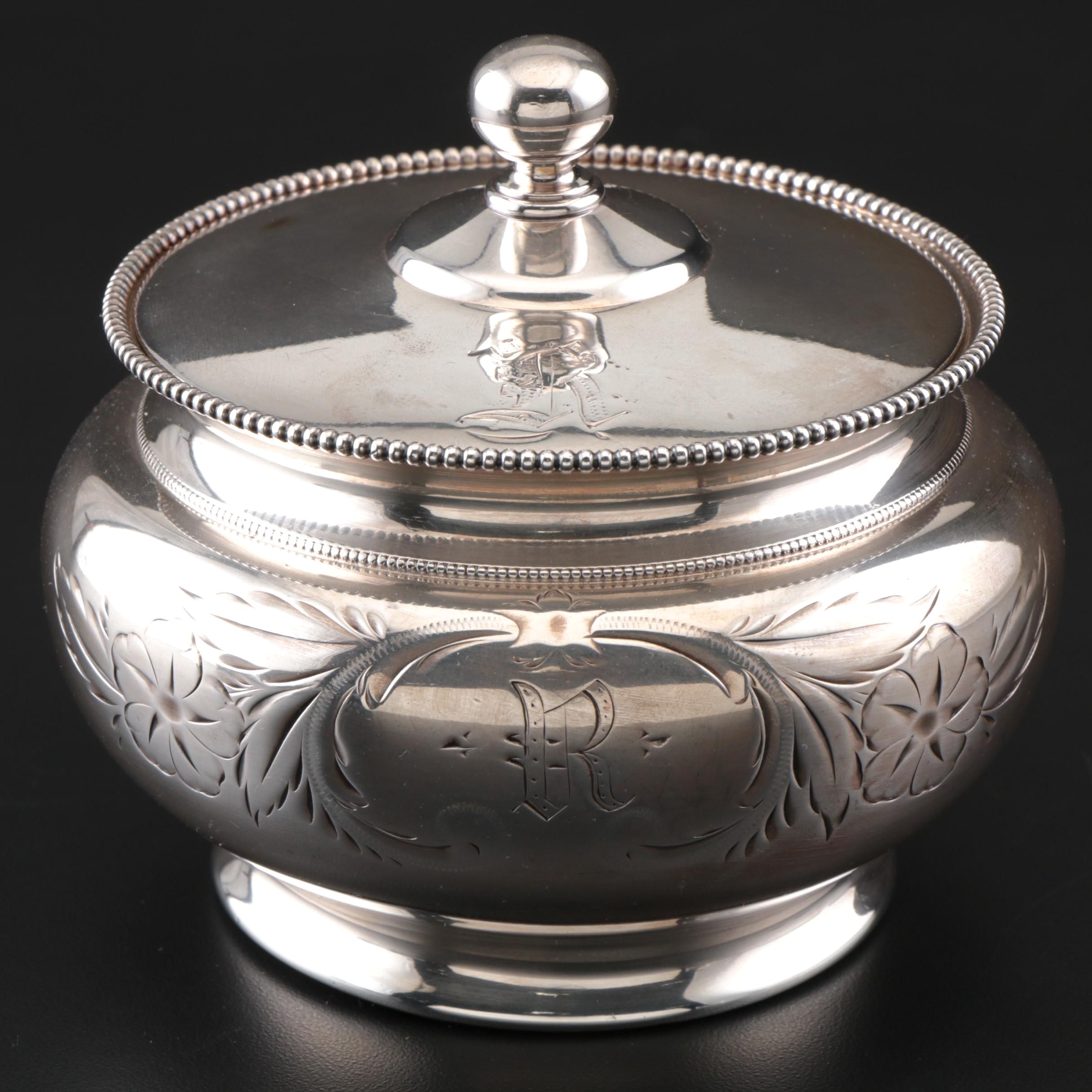 Homan Silver Plate Co. Quadruple Plated Sugar Bowl