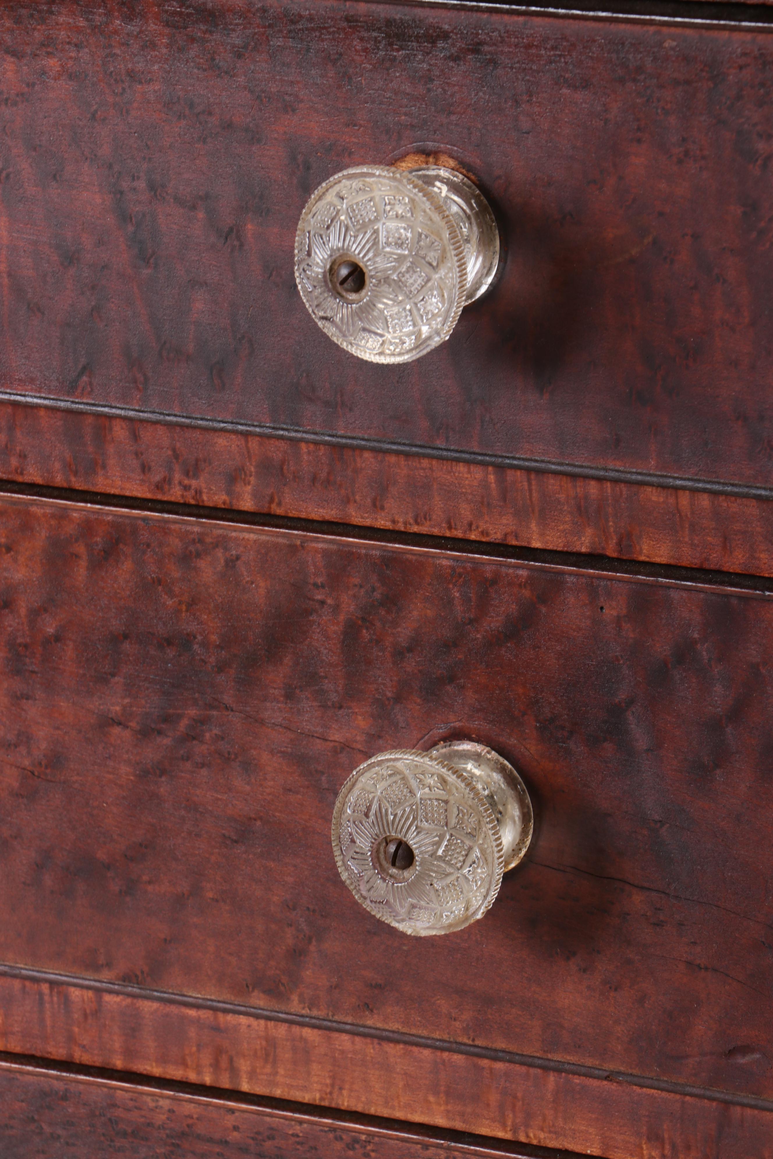Late Federal Figured Cherry Chest of Drawers, circa 1830
