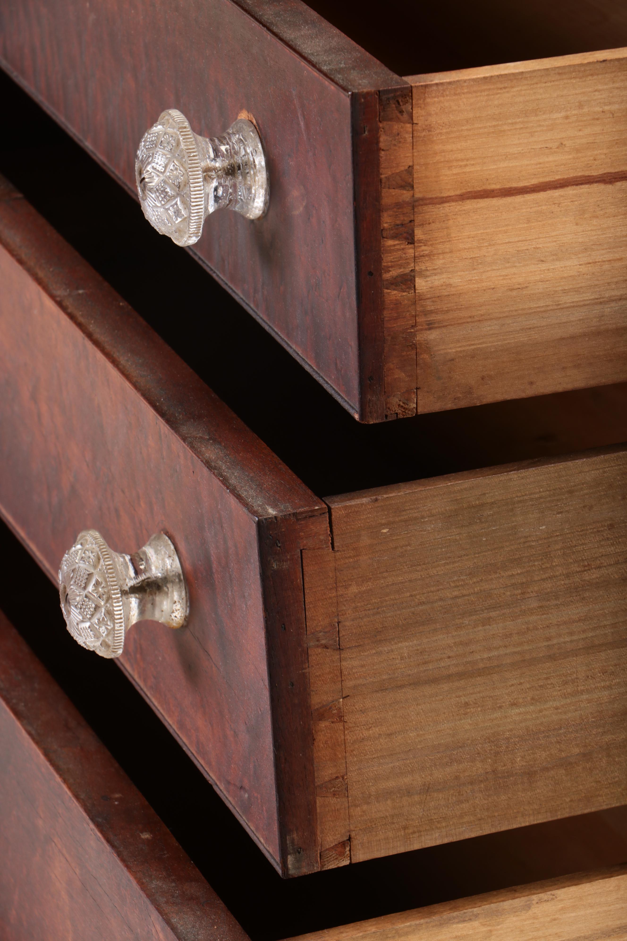 Late Federal Figured Cherry Chest of Drawers, circa 1830
