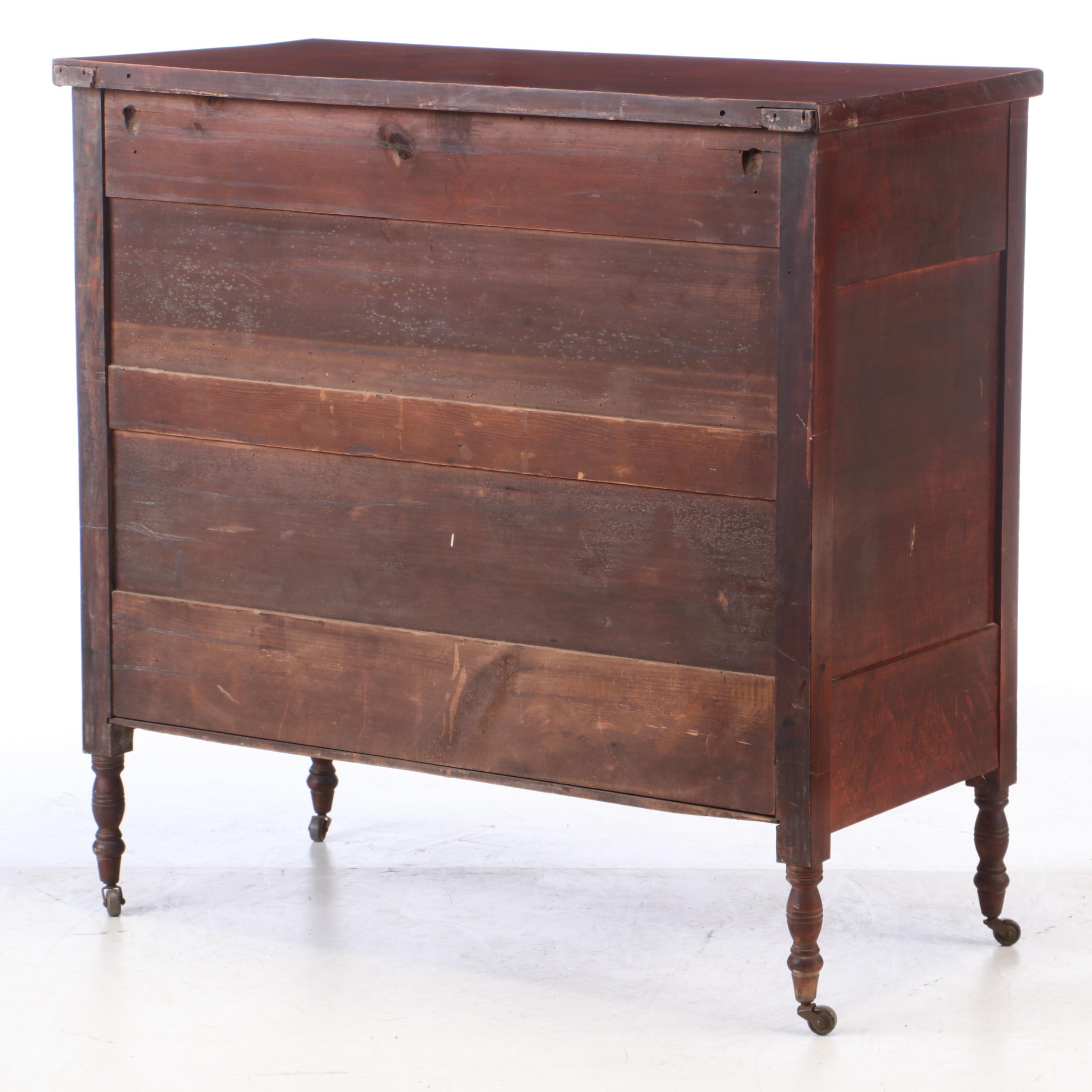Late Federal Figured Cherry Chest of Drawers, circa 1830