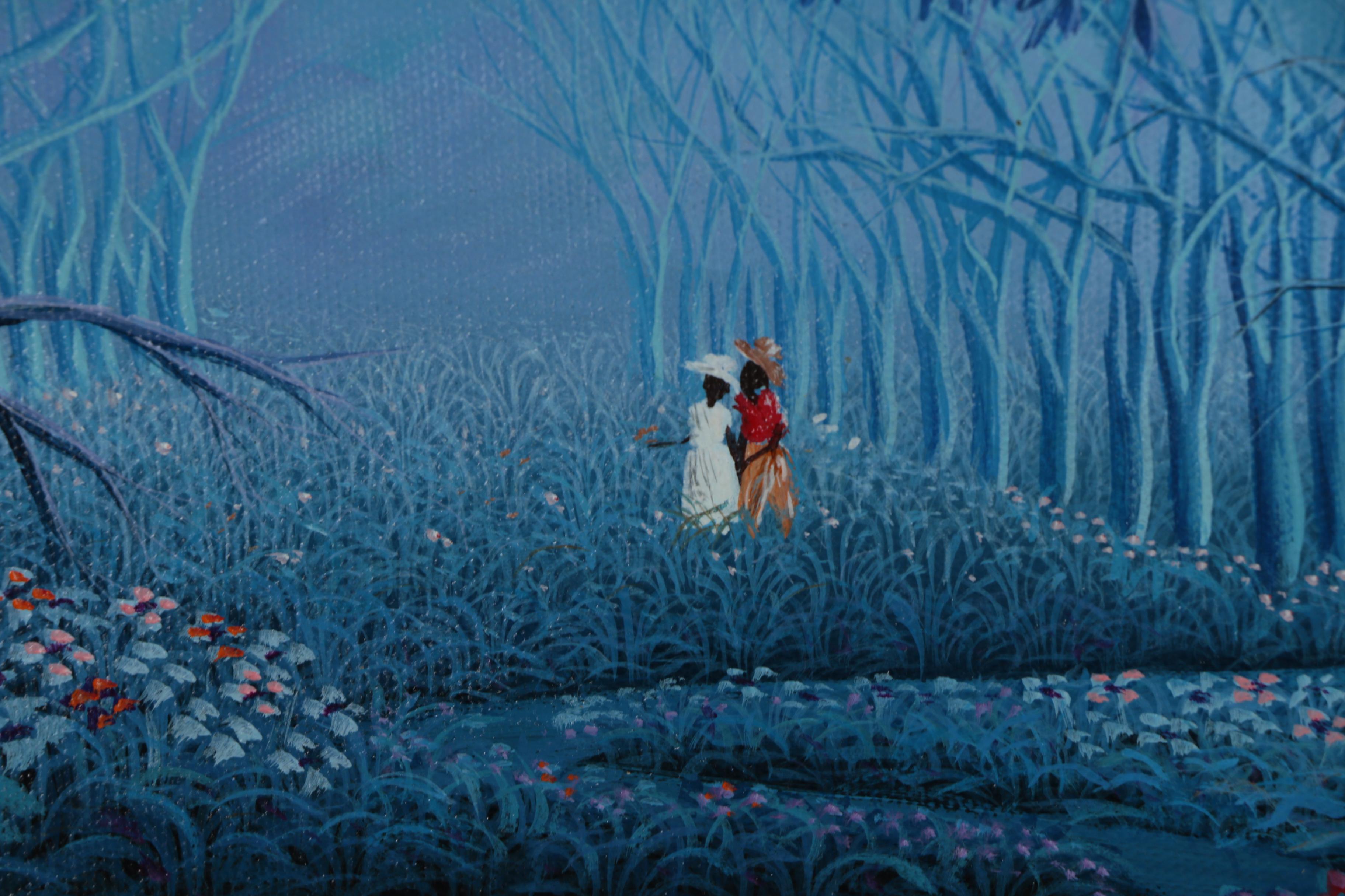 Lamarre Sanon Haitian Acrylic Painting "Homme et Femme"