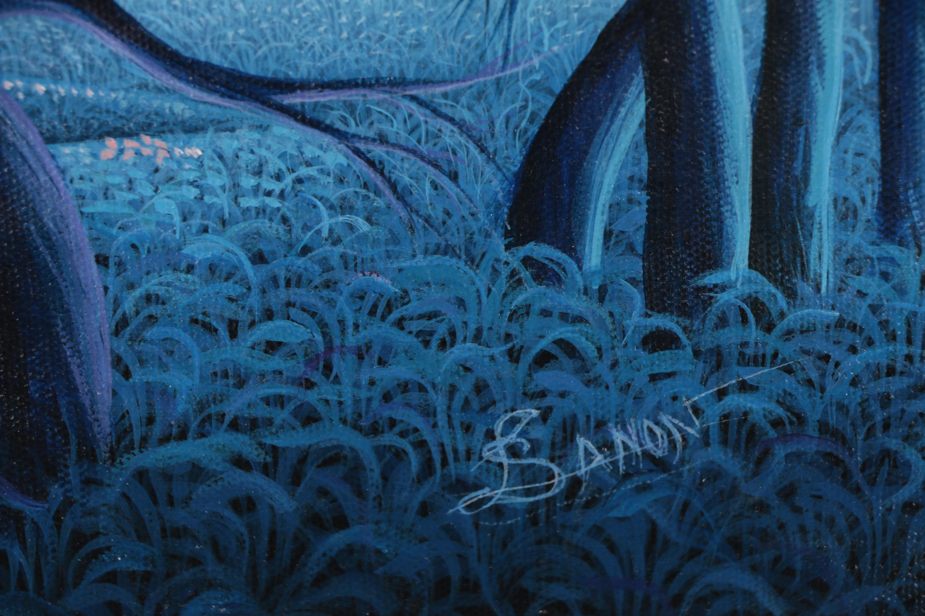 Lamarre Sanon Haitian Acrylic Painting "Homme et Femme"