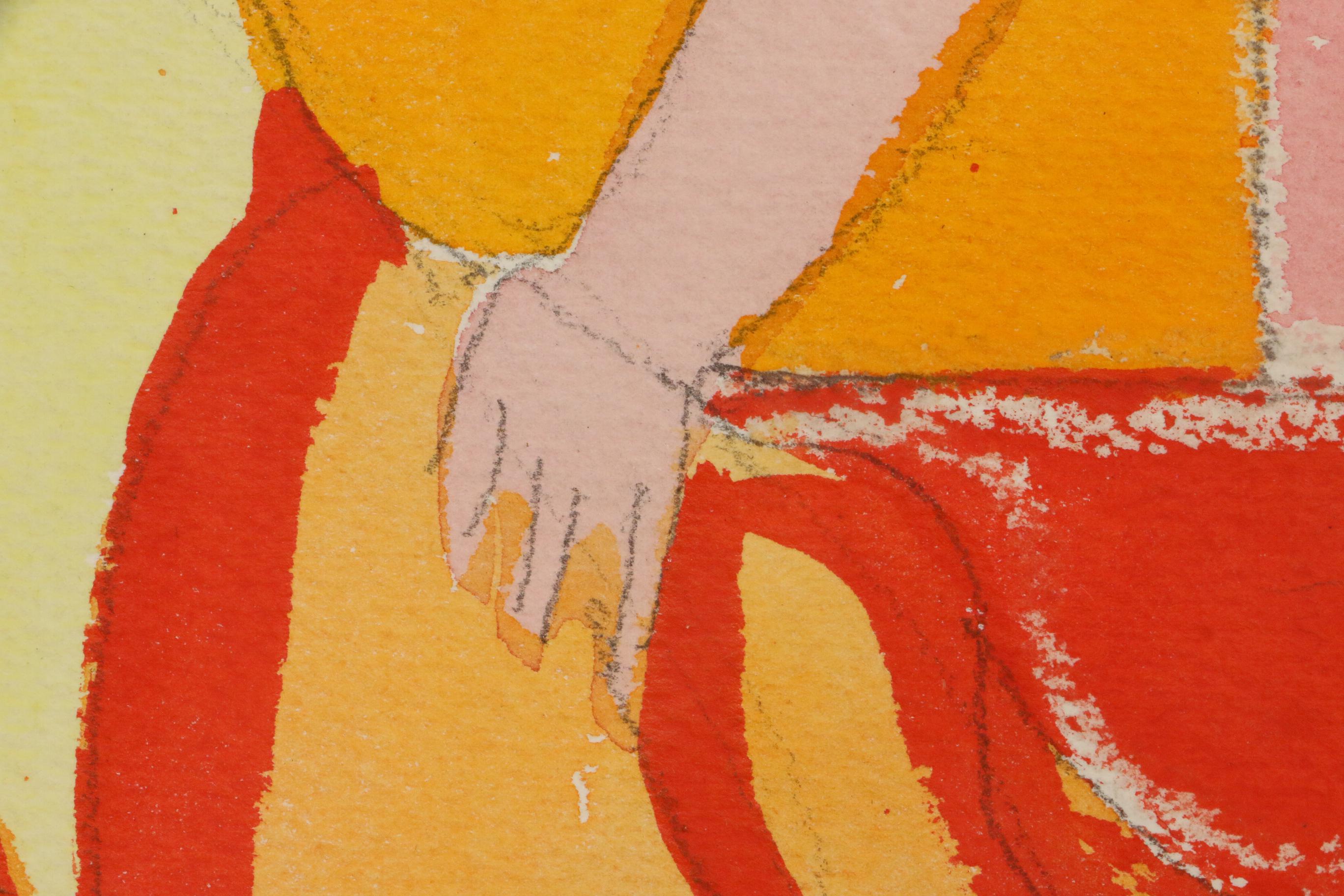 Anya Fisher Portrait of Woman Watercolor Painting