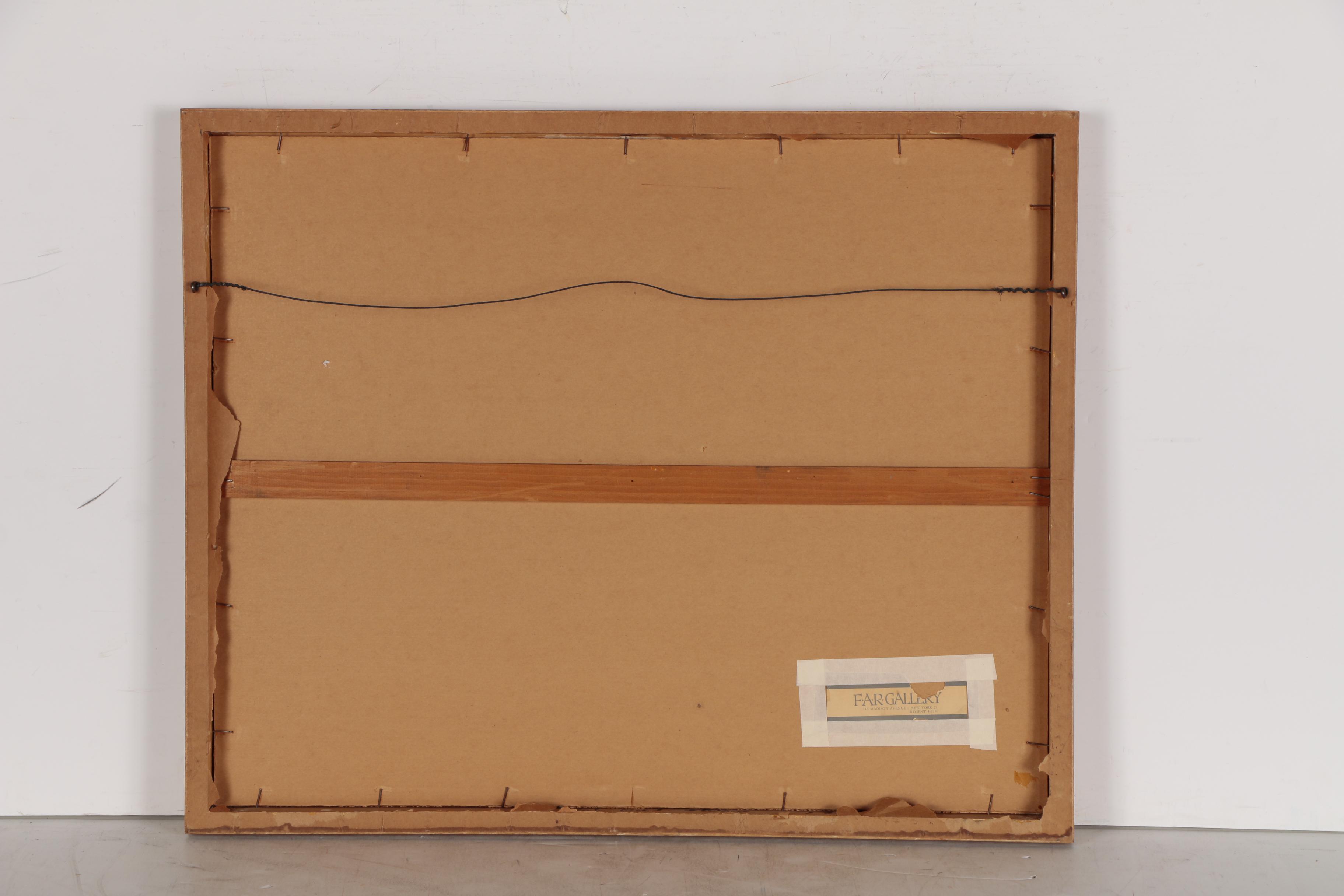 Stella Mertens Cityscape Gouache Painting, 1957