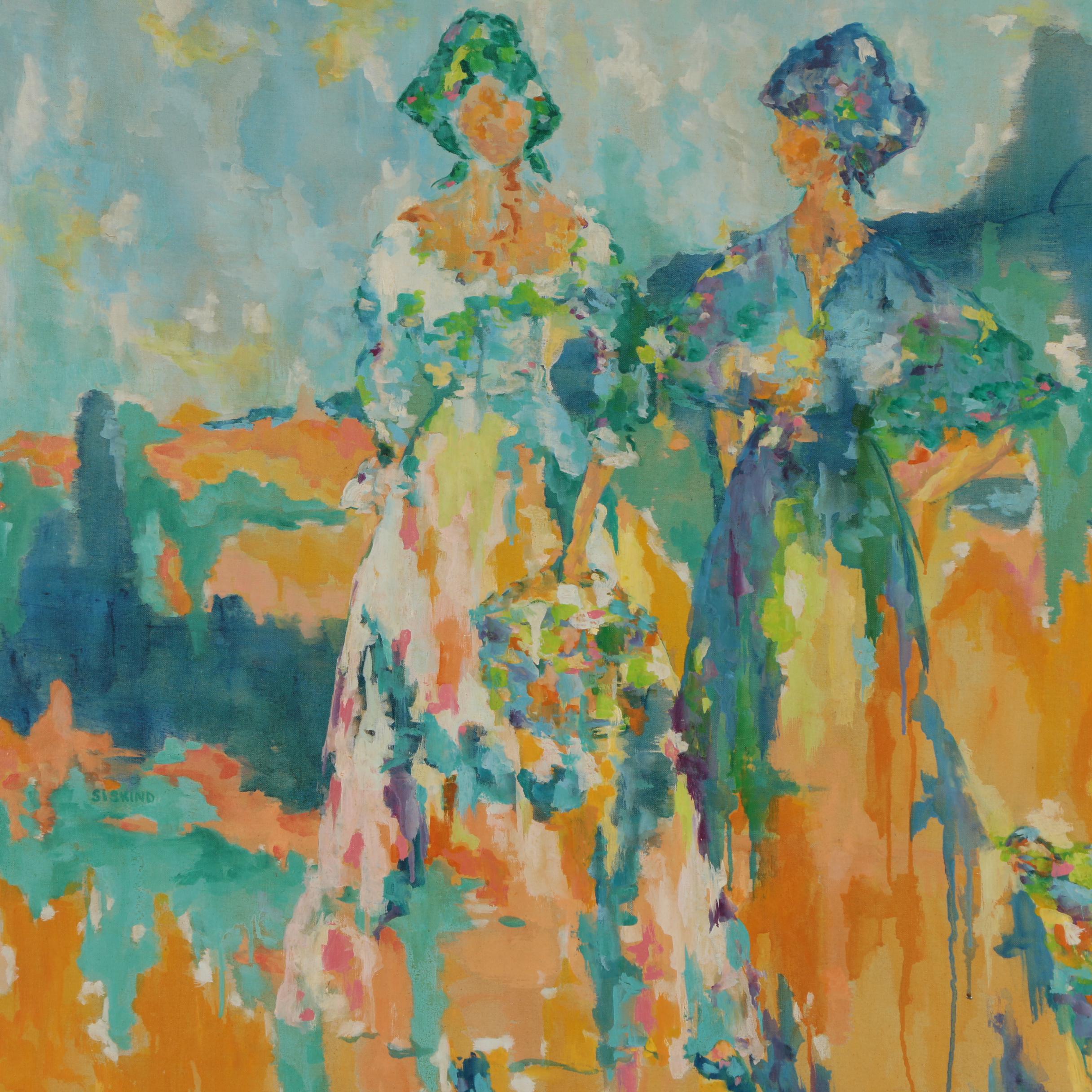 Ellie Siskind Acrylic Painting "Midday", 1970