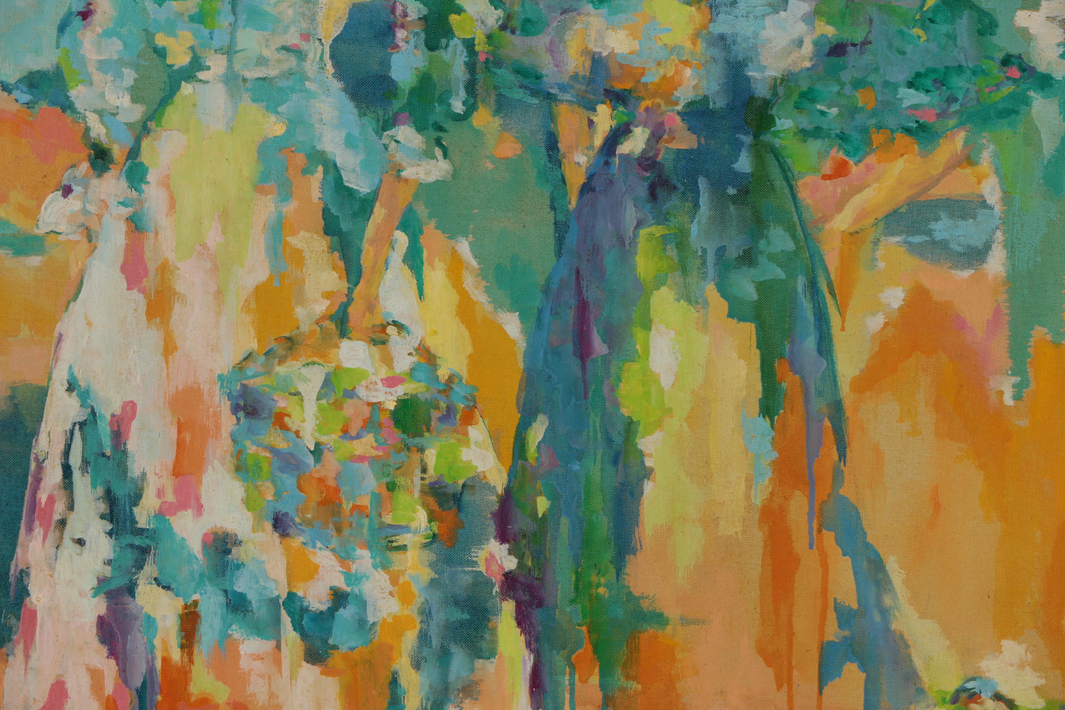 Ellie Siskind Acrylic Painting "Midday", 1970