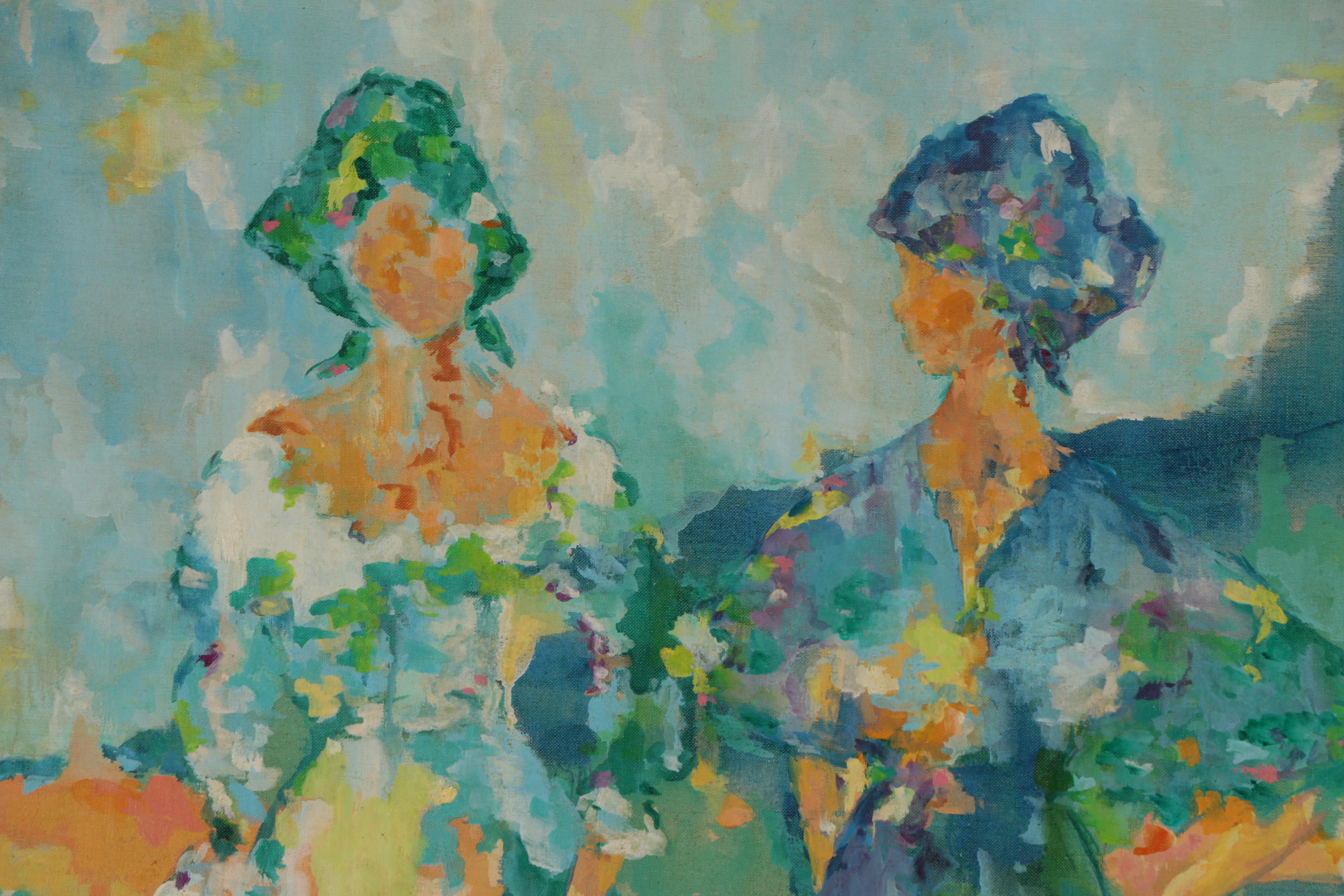 Ellie Siskind Acrylic Painting "Midday", 1970