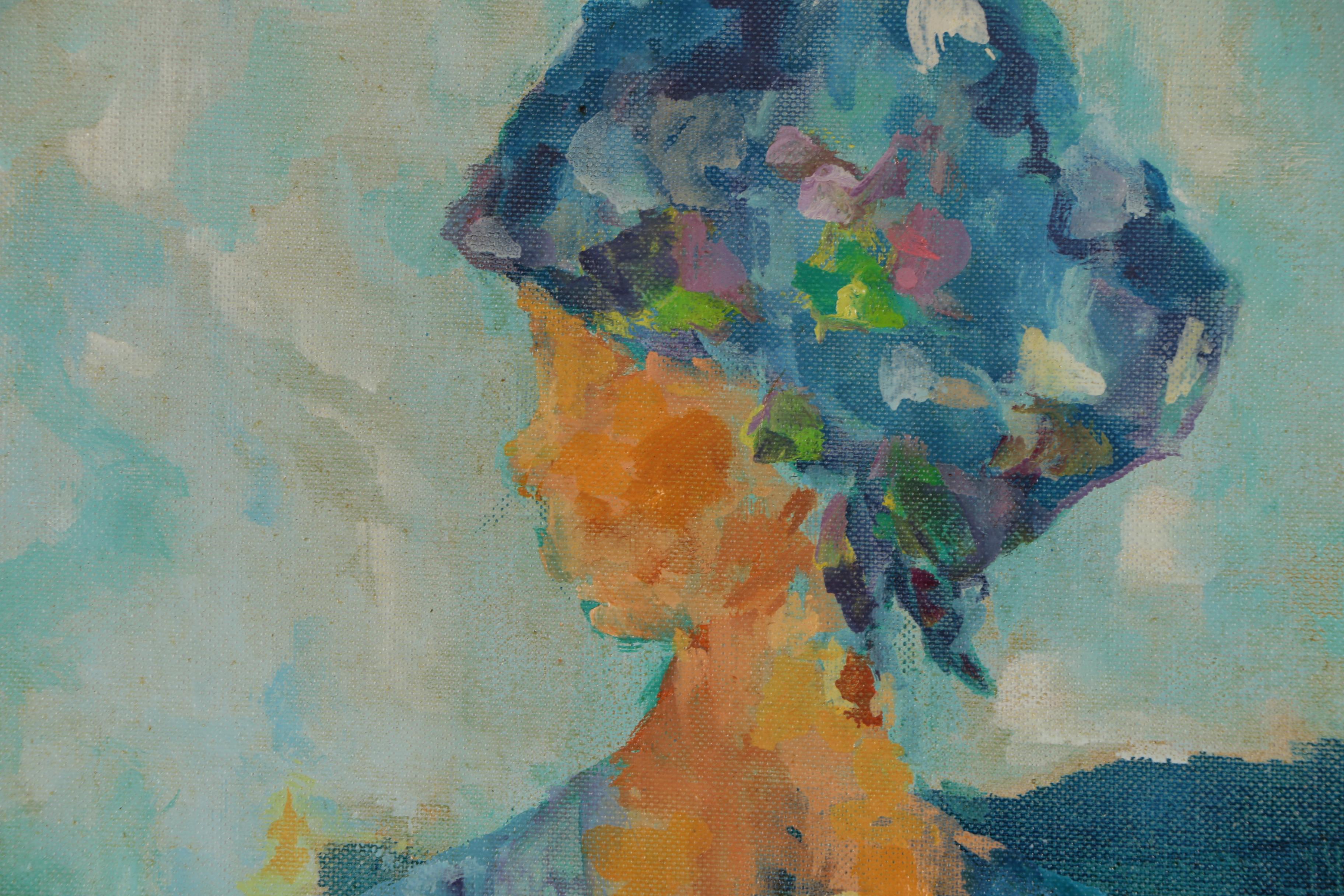 Ellie Siskind Acrylic Painting "Midday", 1970