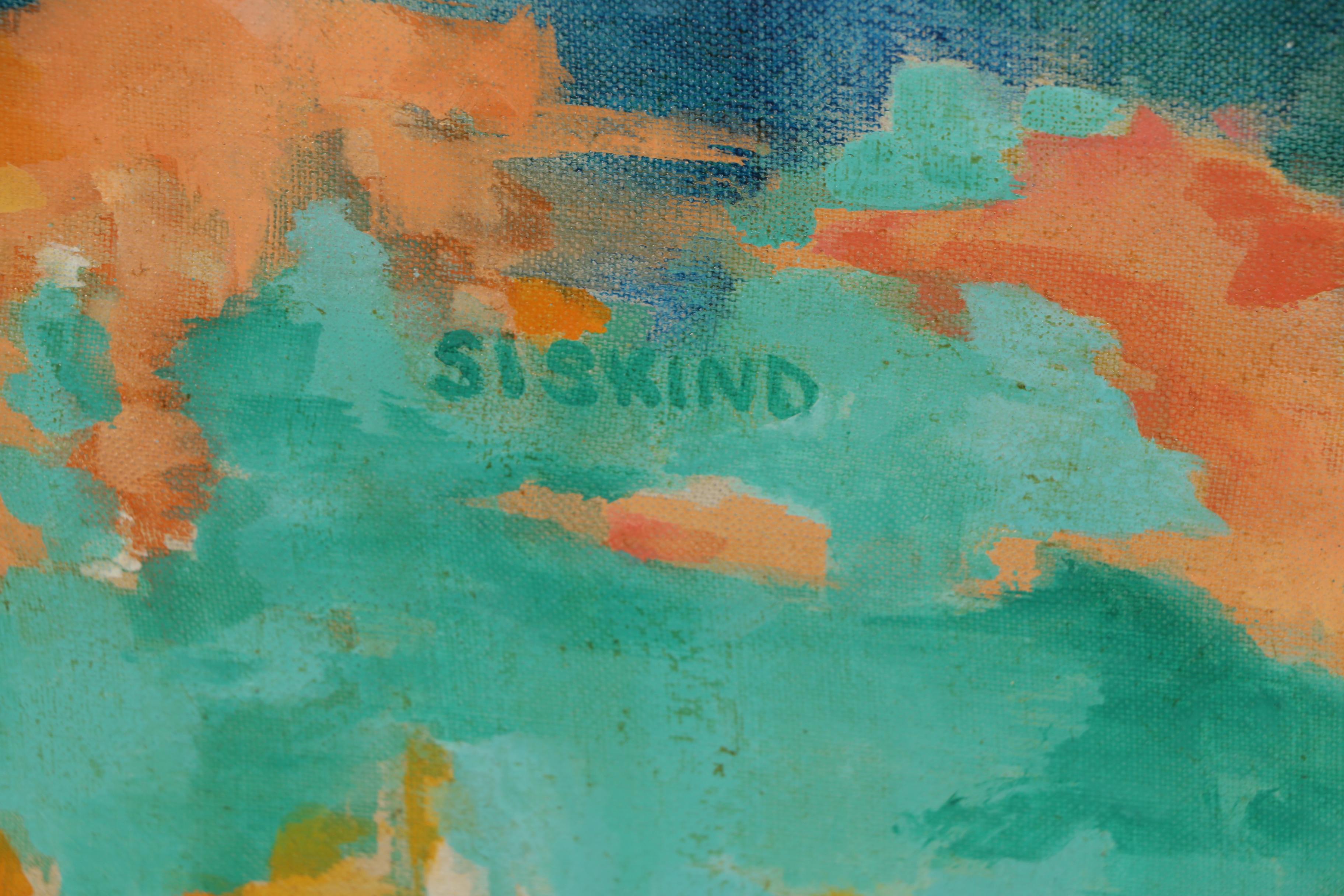 Ellie Siskind Acrylic Painting "Midday", 1970