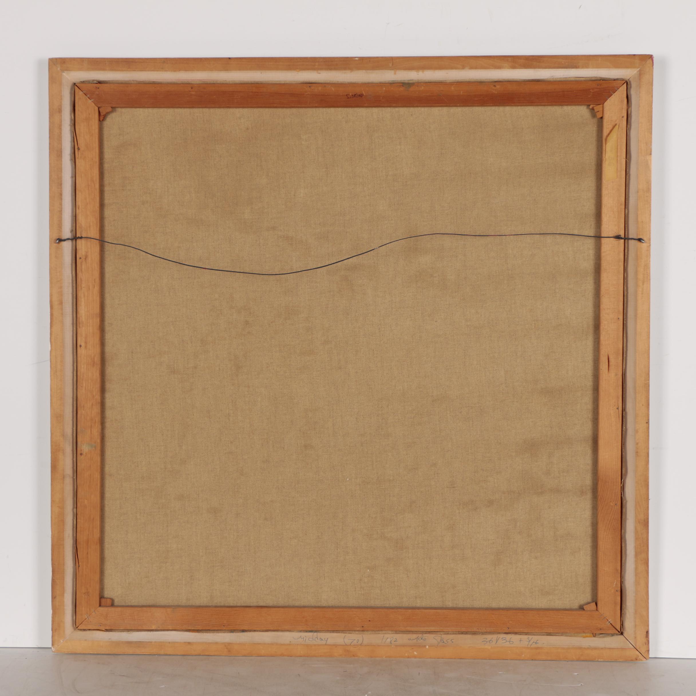 Ellie Siskind Acrylic Painting "Midday", 1970
